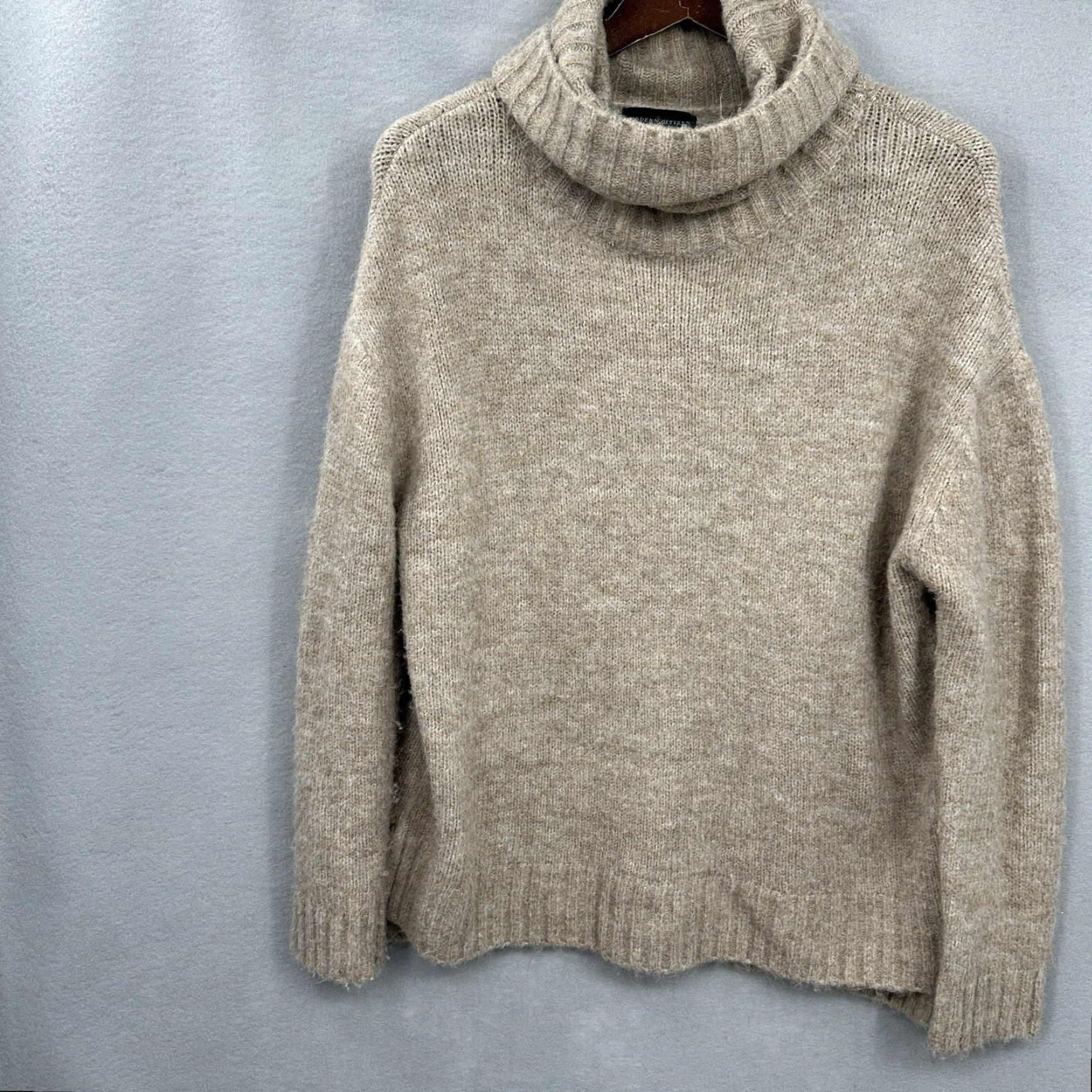 Citizen Modern Citizen Sweater Womens Small Oversized Knit Beige Crew Neck Long Sleeve Quiet Luxury Size S / US 4 / IT 40 - 3 Thumbnail