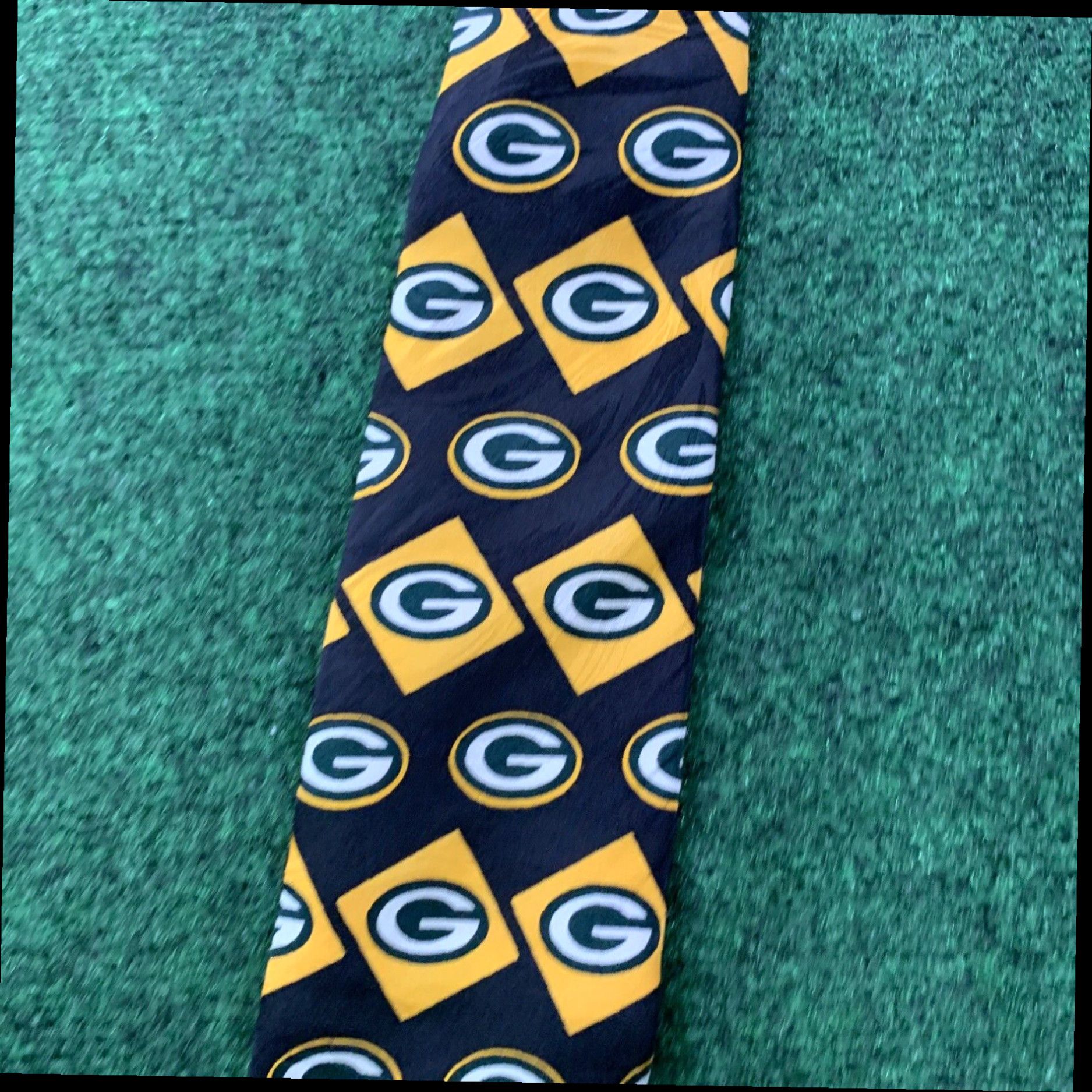 Vintage Vintage Green Bay Packers RM Sport 100% Silk Mens Neck Tie Made in the USA 1995 Size ONE SIZE - 3 Thumbnail