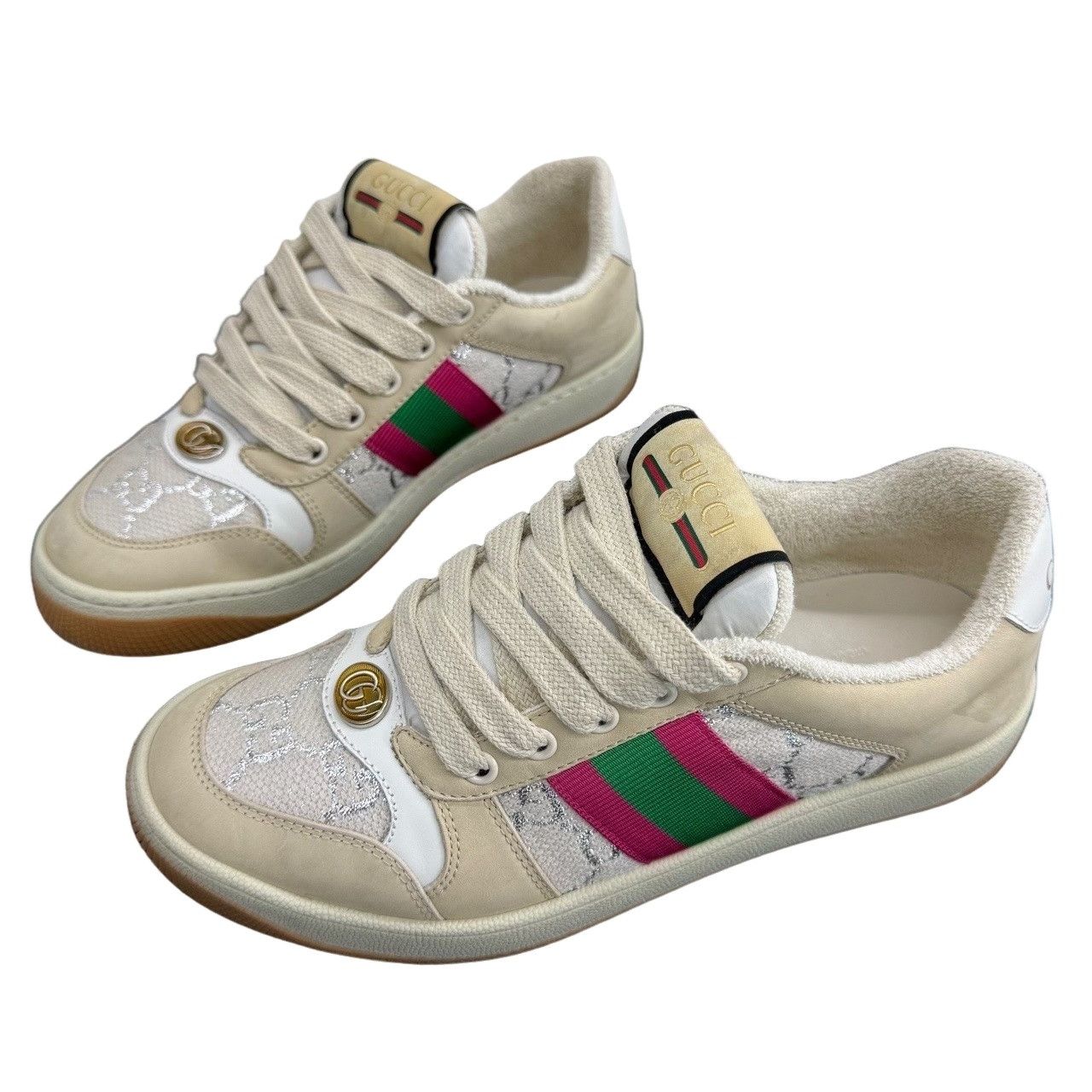 Gucci Gucci Web Stripe Screener Sneakers Size 36.5 Size US 6.5 / IT 36.5 - 1 Thumbnail