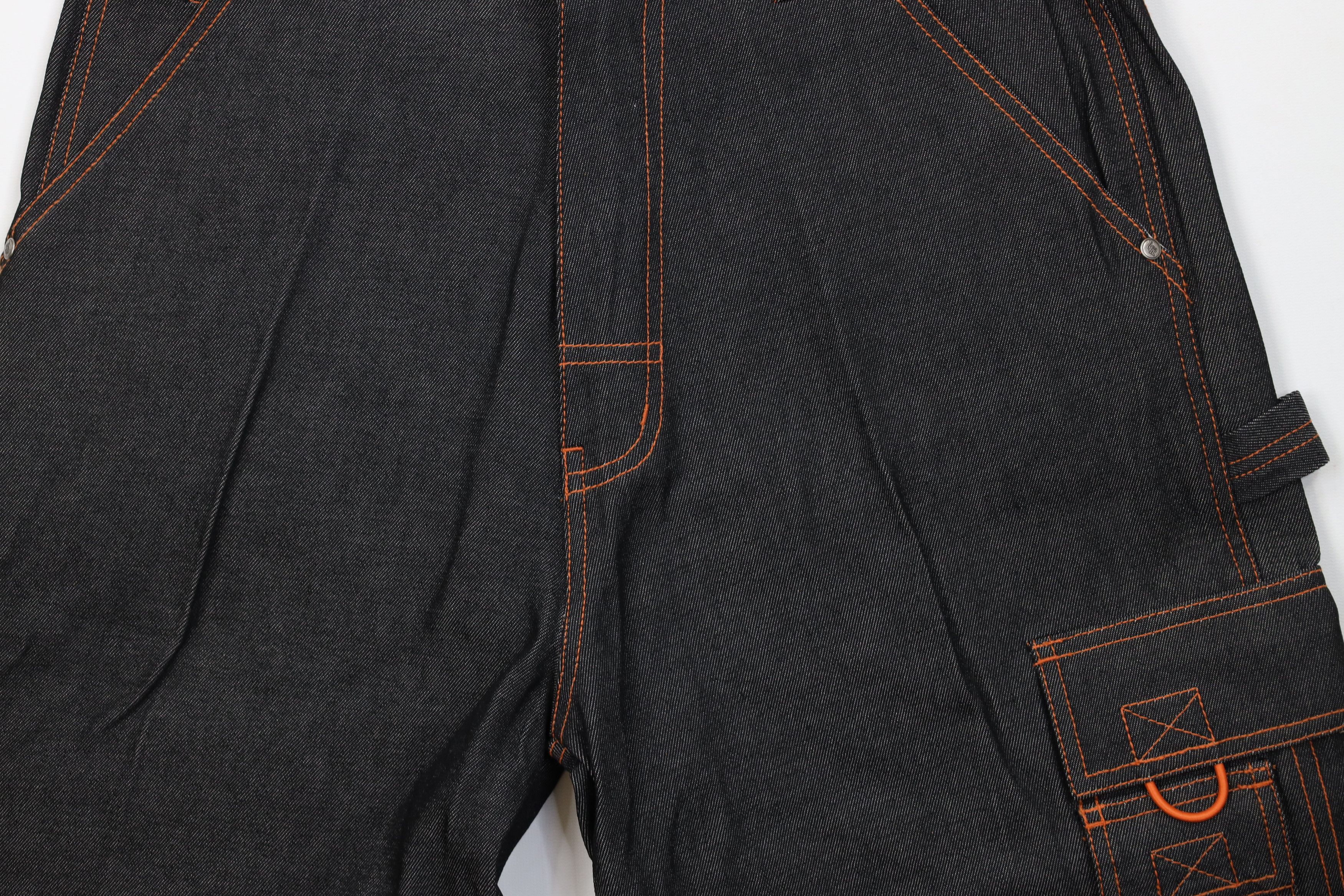 Vintage Deadstock Vintage 90s Streetwear Denim Cargo Shorts Black Size US 32 / EU 48 - 3 Thumbnail