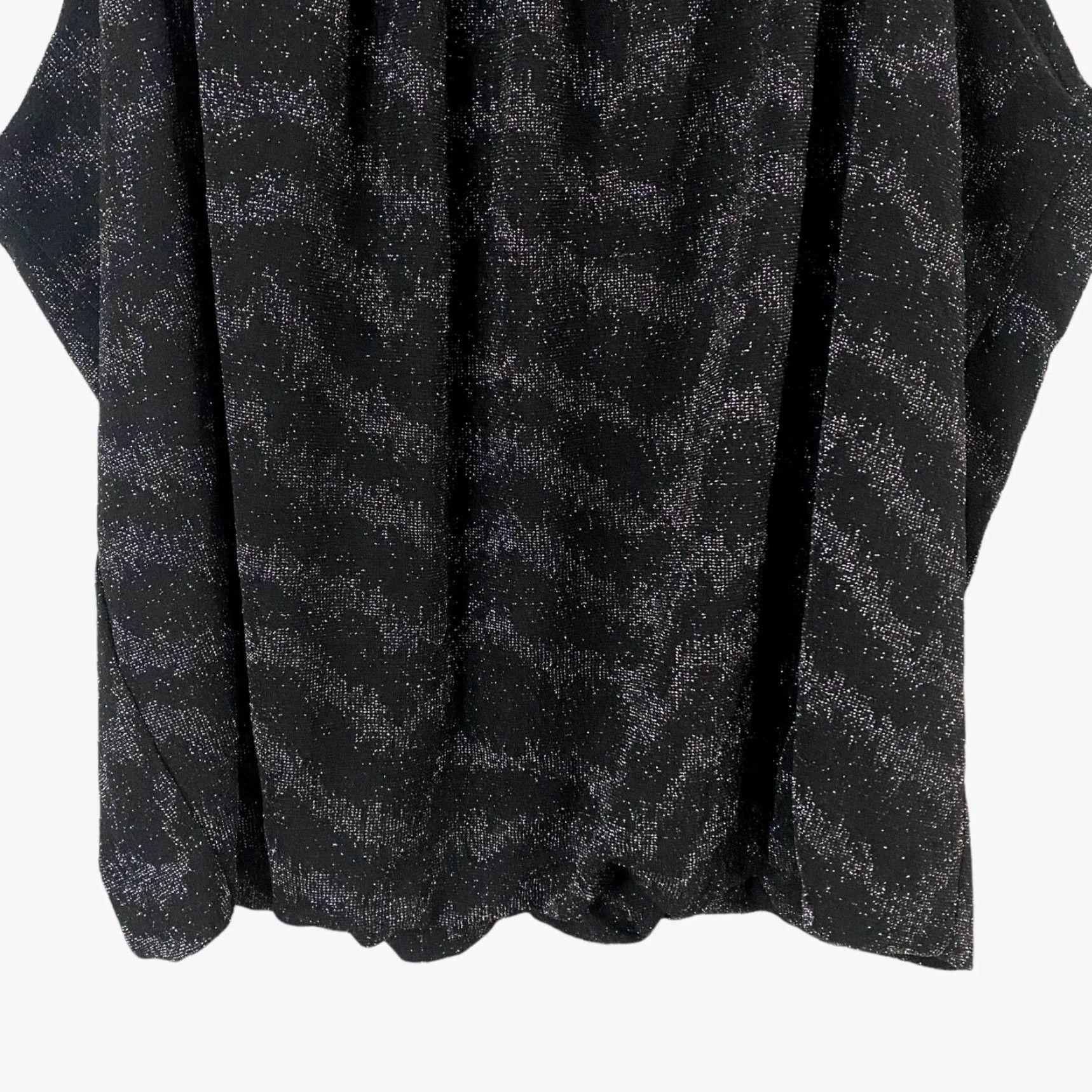 Anthropologie ANTHROPOLOGIE Carly Shimmer Metallic Tank Top Women's Size Large Black Sleeveless Lined Size L / US 10 / IT 46 - 7 Thumbnail
