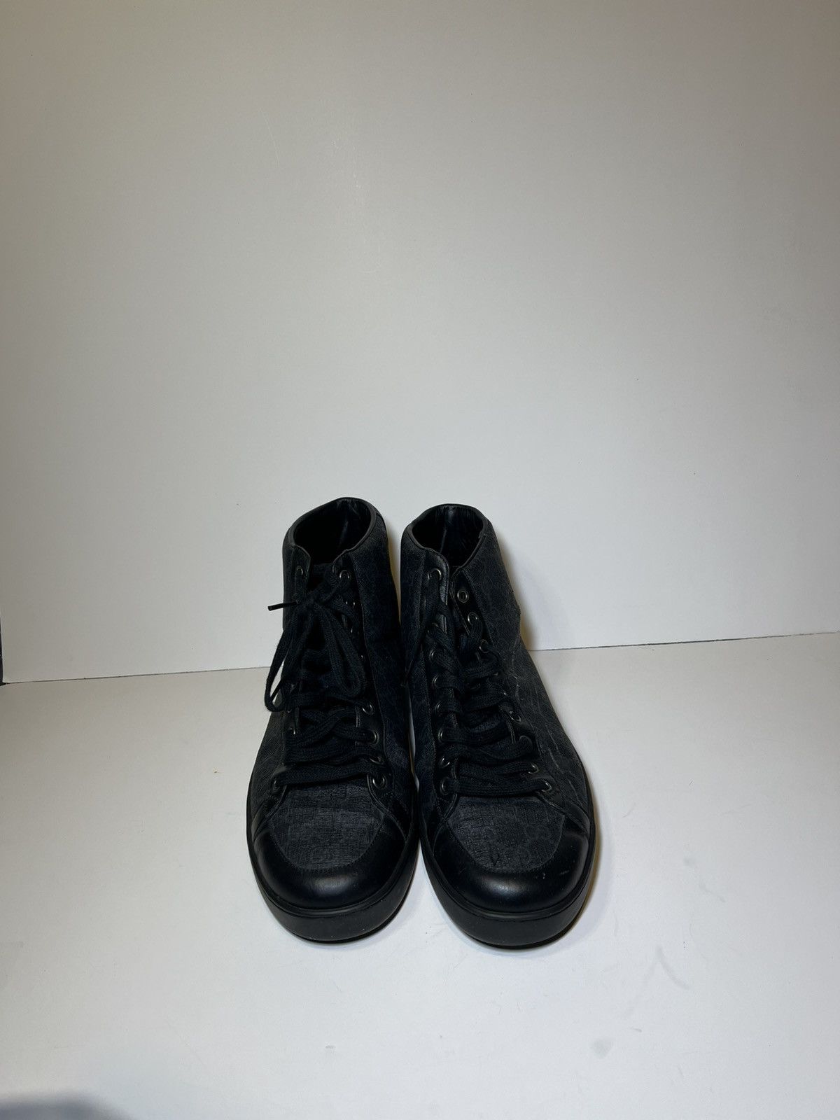 Gucci Gucci Brooklyn GG Supreme high-top sneaker in black leather Size US 10 / EU 43 - 2 Thumbnail