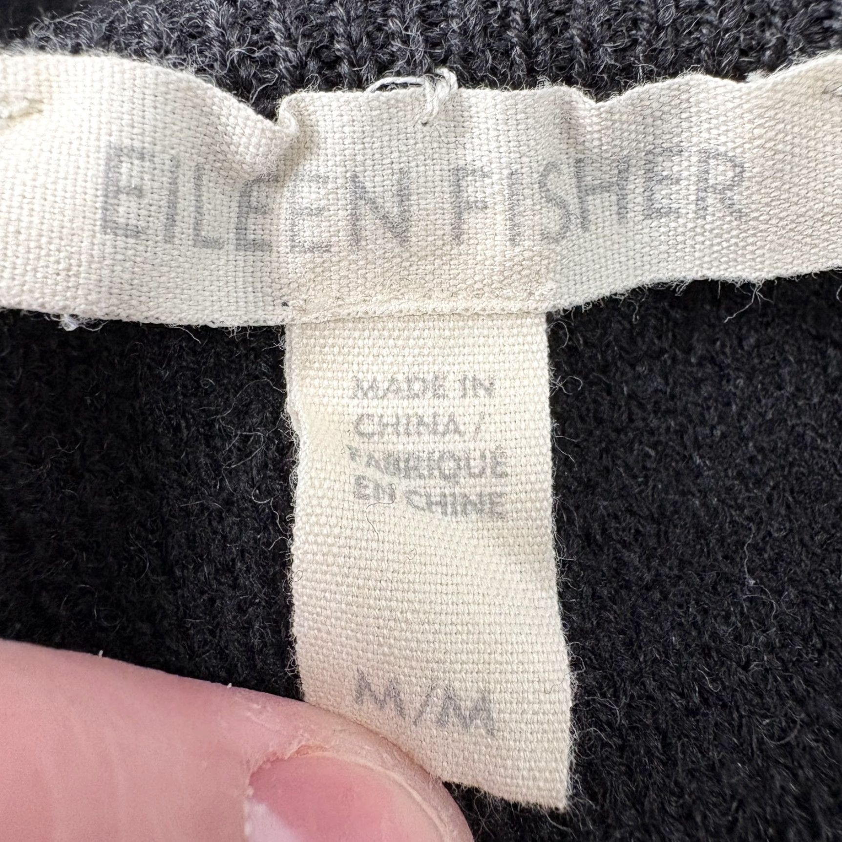 Eileen Fisher Eileen Fisher Skirt Womens Medium Gray Plaid Knit Wool Pencil Stretch Career Size 32" / US 10 / IT 46 - 5 Thumbnail