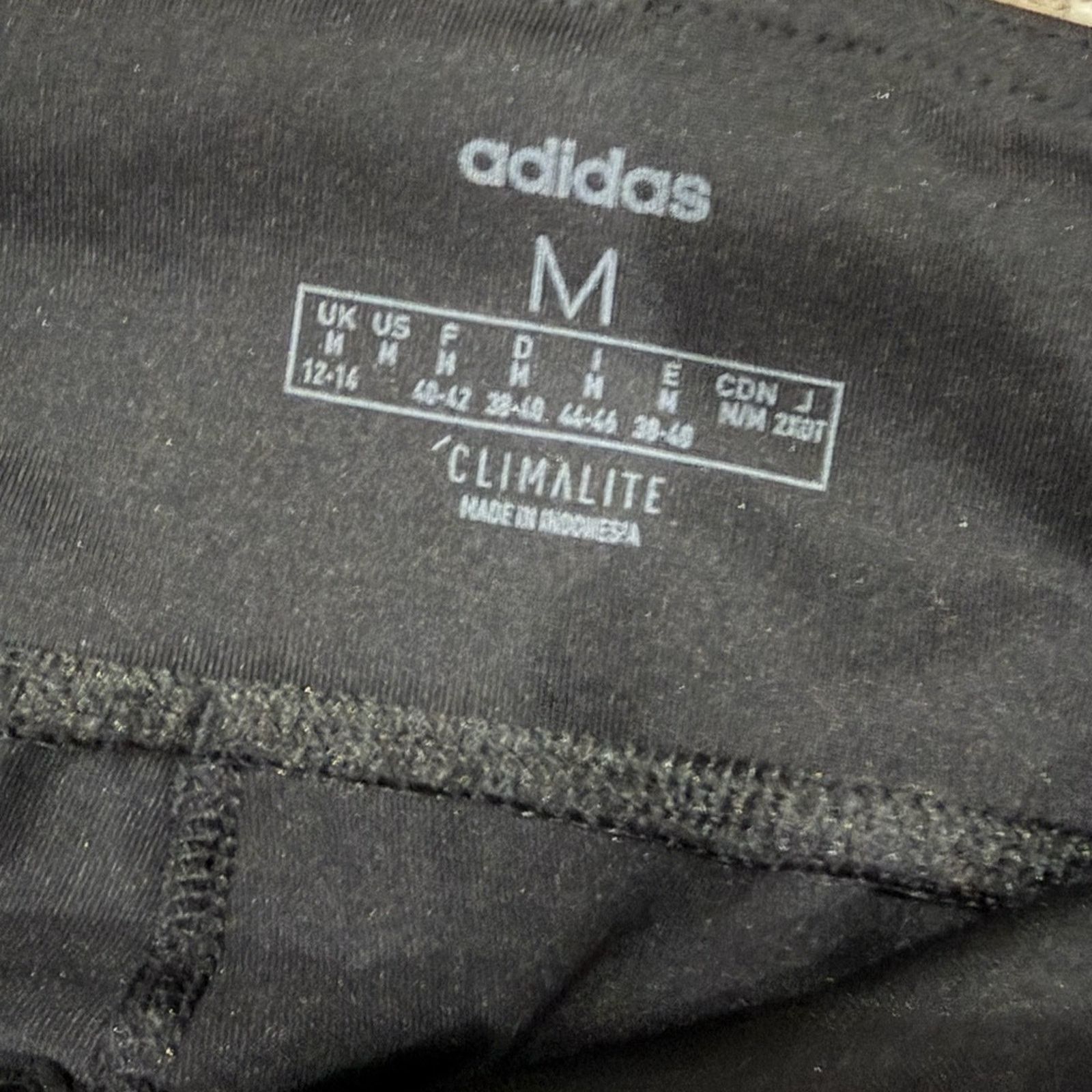 Adidas Adidas Climalite Black High Rise Graphic Leggings - Sz Med Size 30" / US 8 / IT 44 - 6 Thumbnail