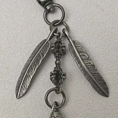 VIBE Japanese Peripheral Skull and Feather Goth Waist Chain Size ONE SIZE - 4 Thumbnail