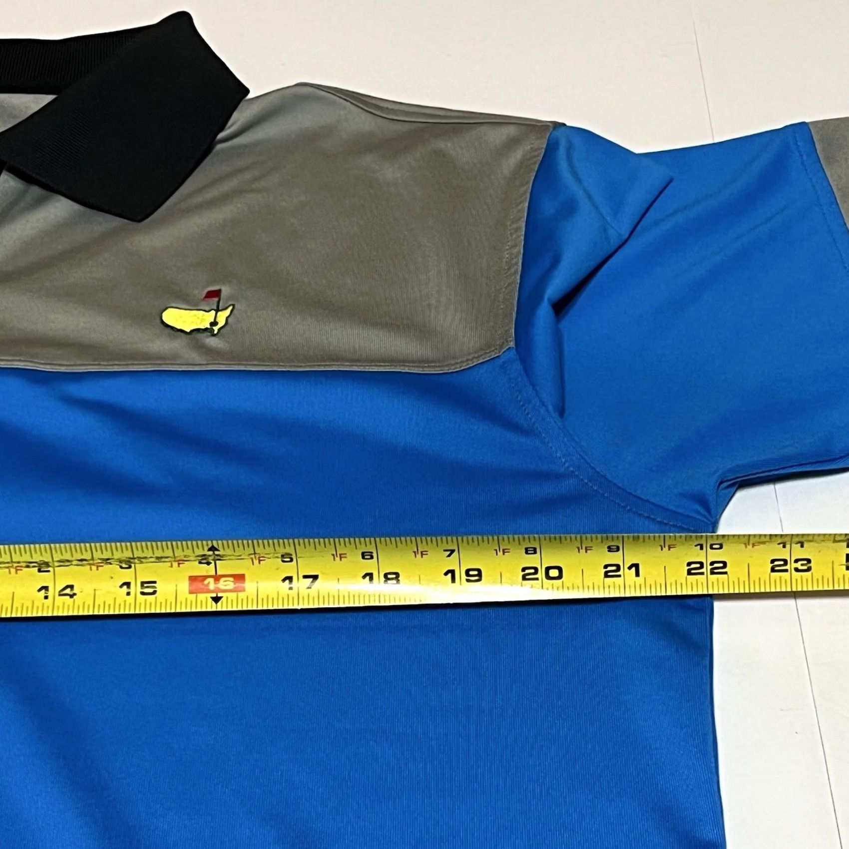 Vintage Masters Tech Polo Shirt Men Medium Blue Gray Stretch Performance Golf Shirt Size US M / EU 48-50 / 2 - 6 Thumbnail