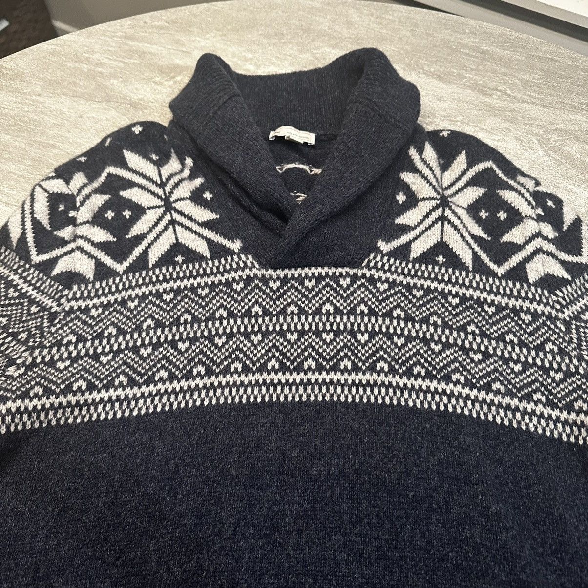 Gap × Vintage Gap Sweater Lambswool Neck Fair Isle Knit Vintage Nordic Size US XL / EU 56 / 4 - 2 Thumbnail