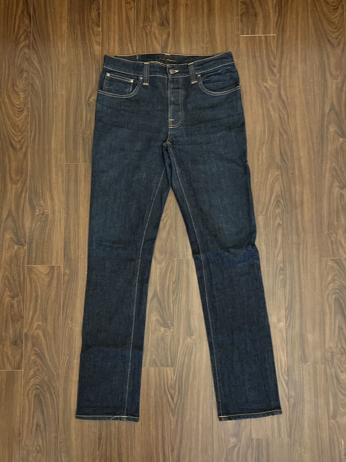 Nudie Jeans NJ4062 Nudie Grim Tim Jeans in Dry Navy Size US 34 / EU 50 - 1 Thumbnail