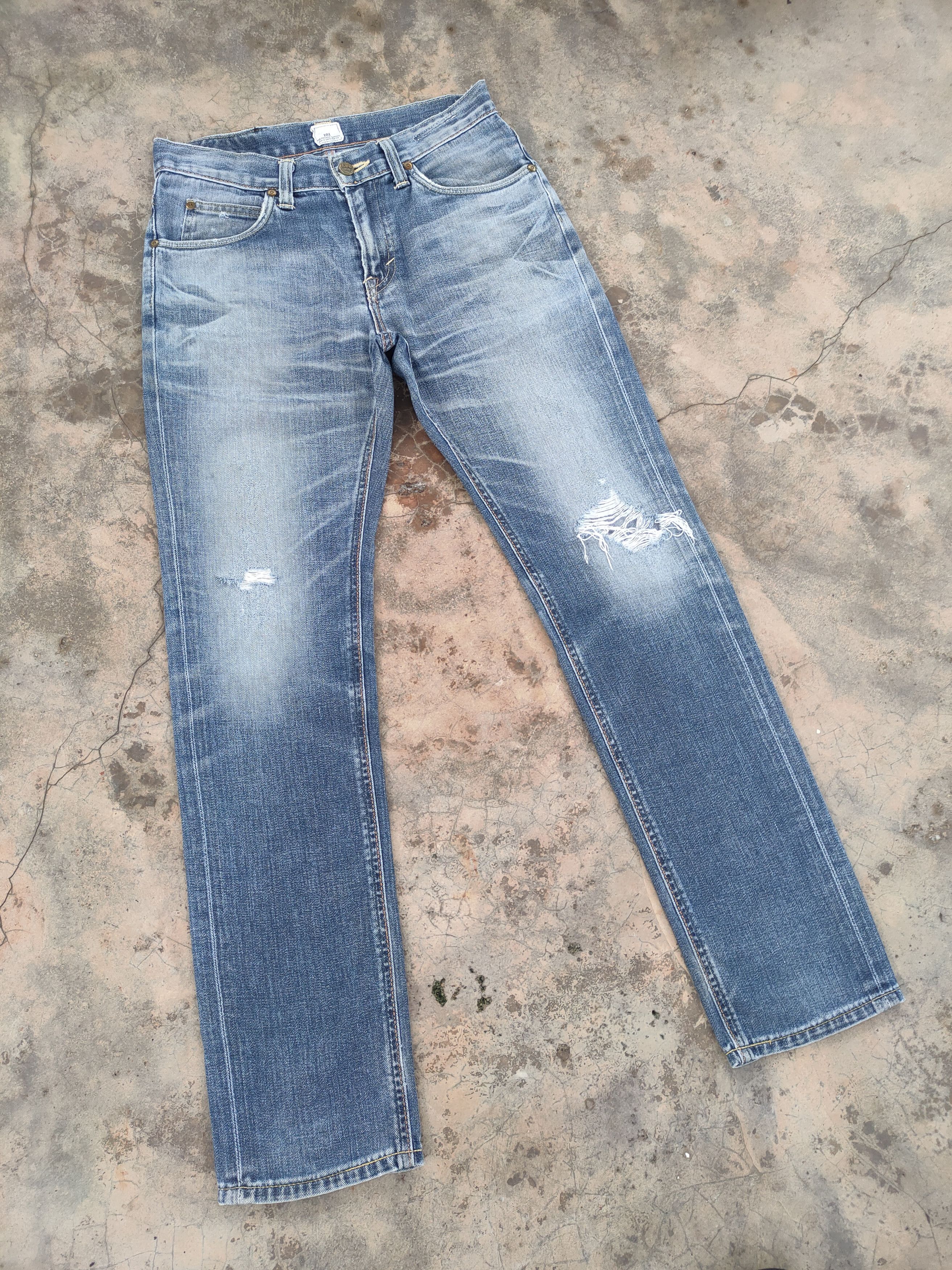 Lee VINTAGE LEE 101 FADED DISTRESSED JEANS DENIM PANTS Size US 29 - 2 Thumbnail