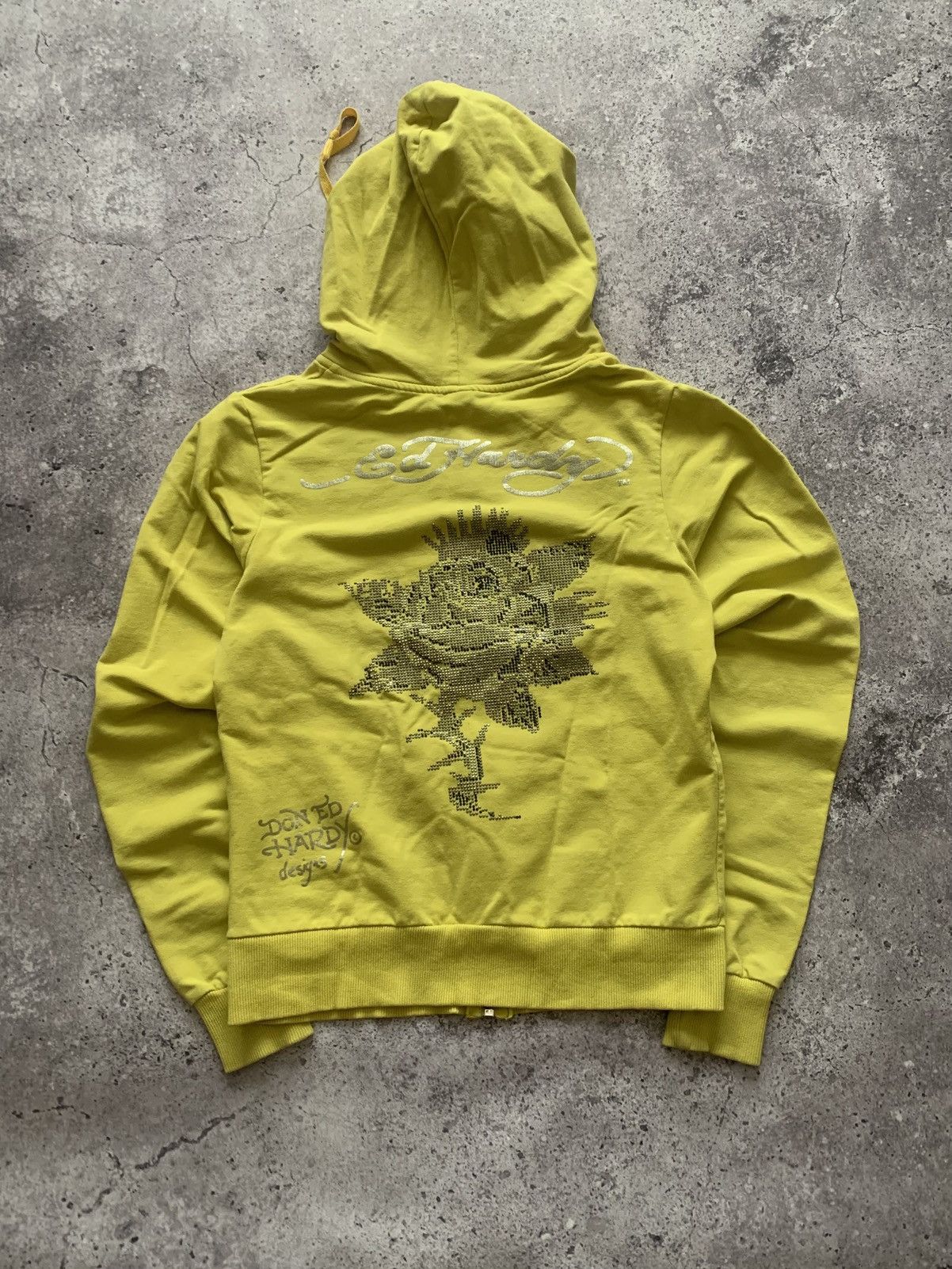 Ed Hardy 🔥ED HARDY Y2K ZIP UP HOODIE Size S / US 4 / IT 40 - 2 Thumbnail