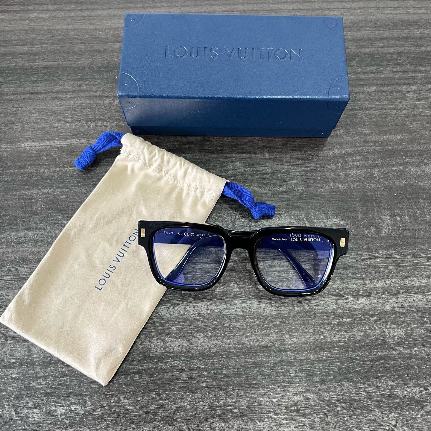 Louis Vuitton Louis Vuitton Blue Sunglasses one size Men Size ONE SIZE - 1 Thumbnail