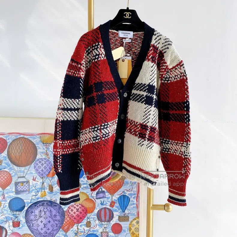 Thom Browne Thom Browne Colorblock Knit Cardigan Size US XL / EU 56 / 4 - 1 Thumbnail
