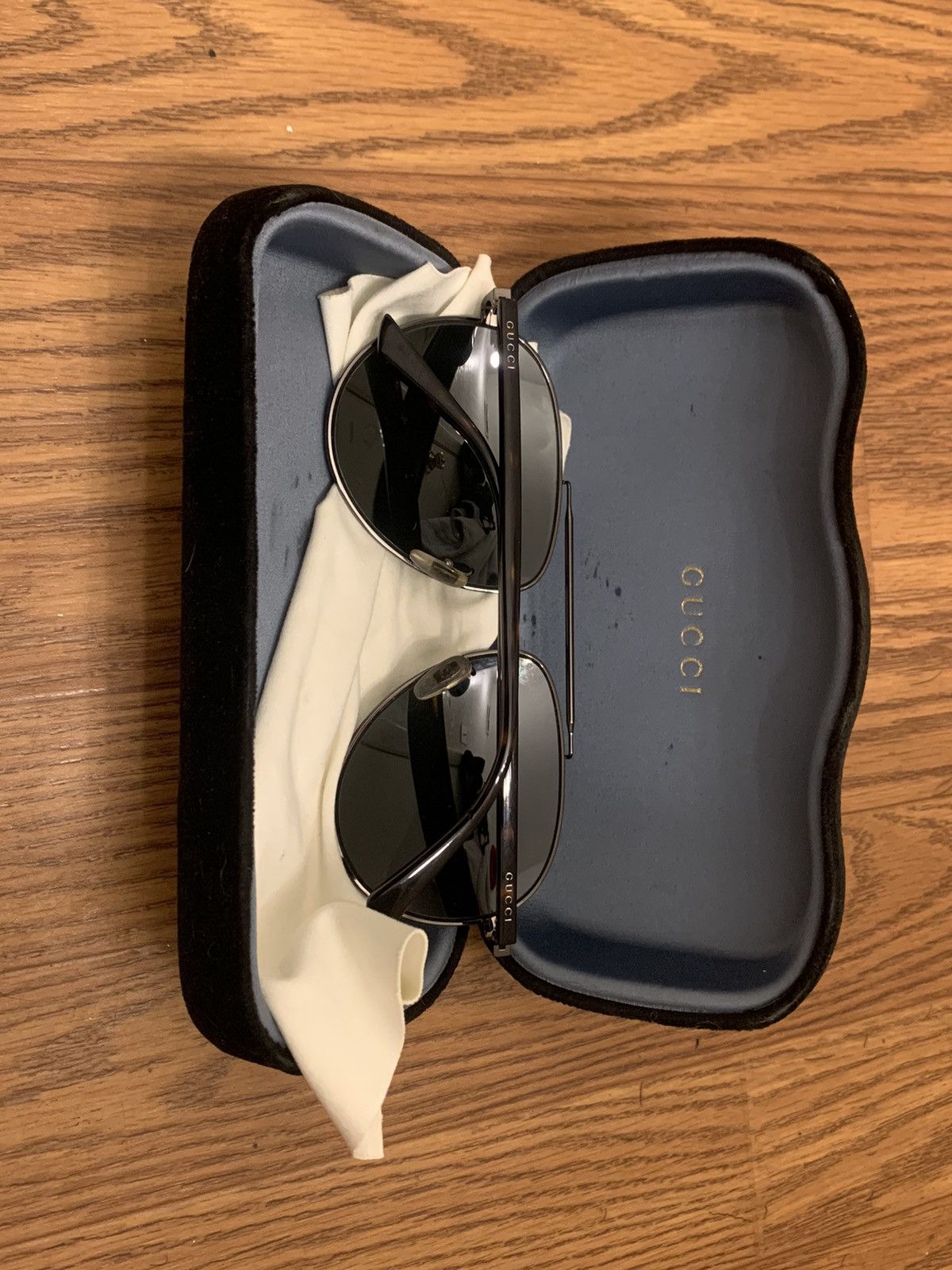 Gucci Gucci Aviator Sunglasses, Silver Size ONE SIZE - 4 Thumbnail