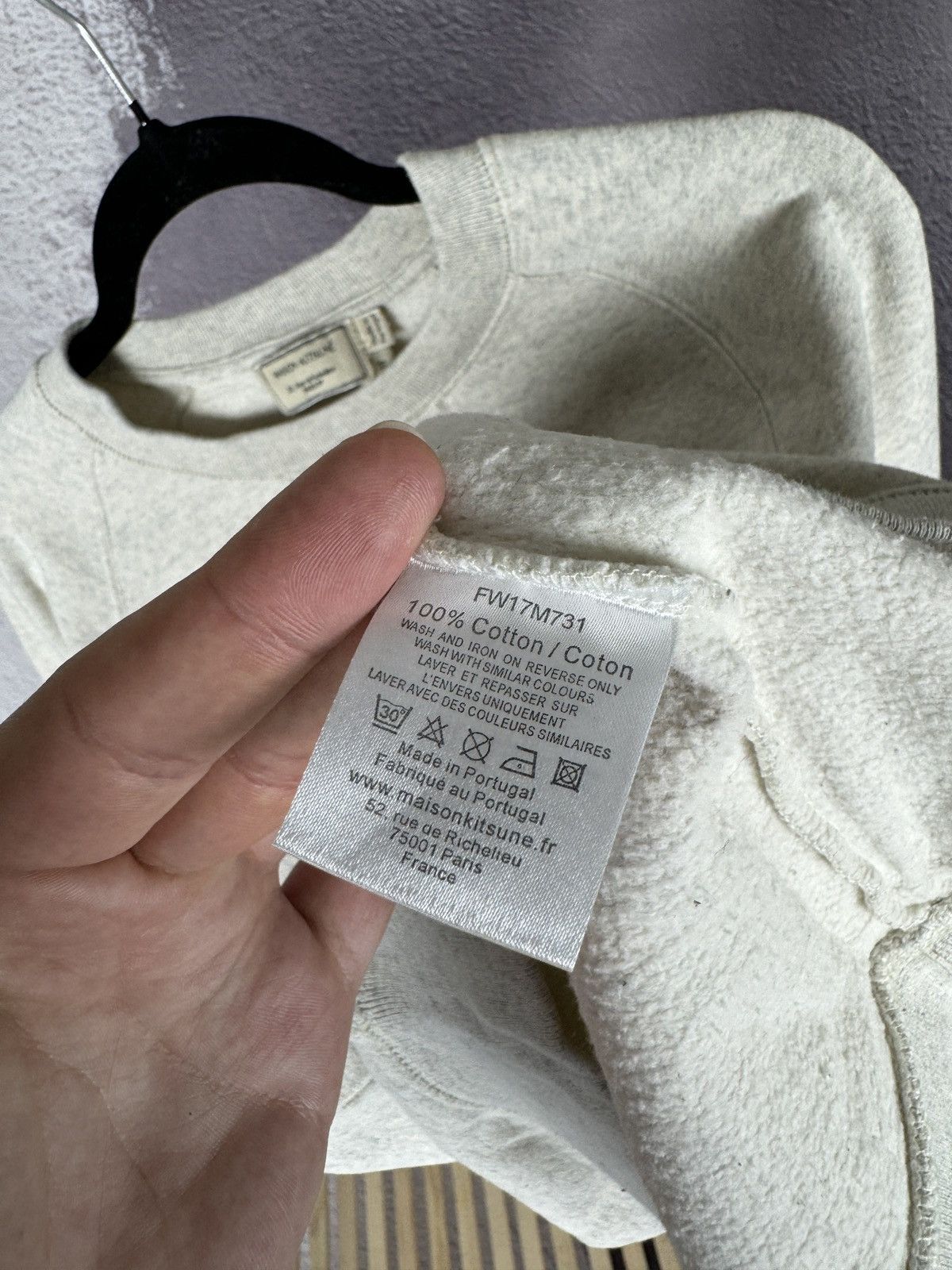 Maison Kitsune MAISON KITSUNÉ Mélange Printed French Coton-Terry Sweatshirt Size US M / EU 48-50 / 2 - 8 Thumbnail
