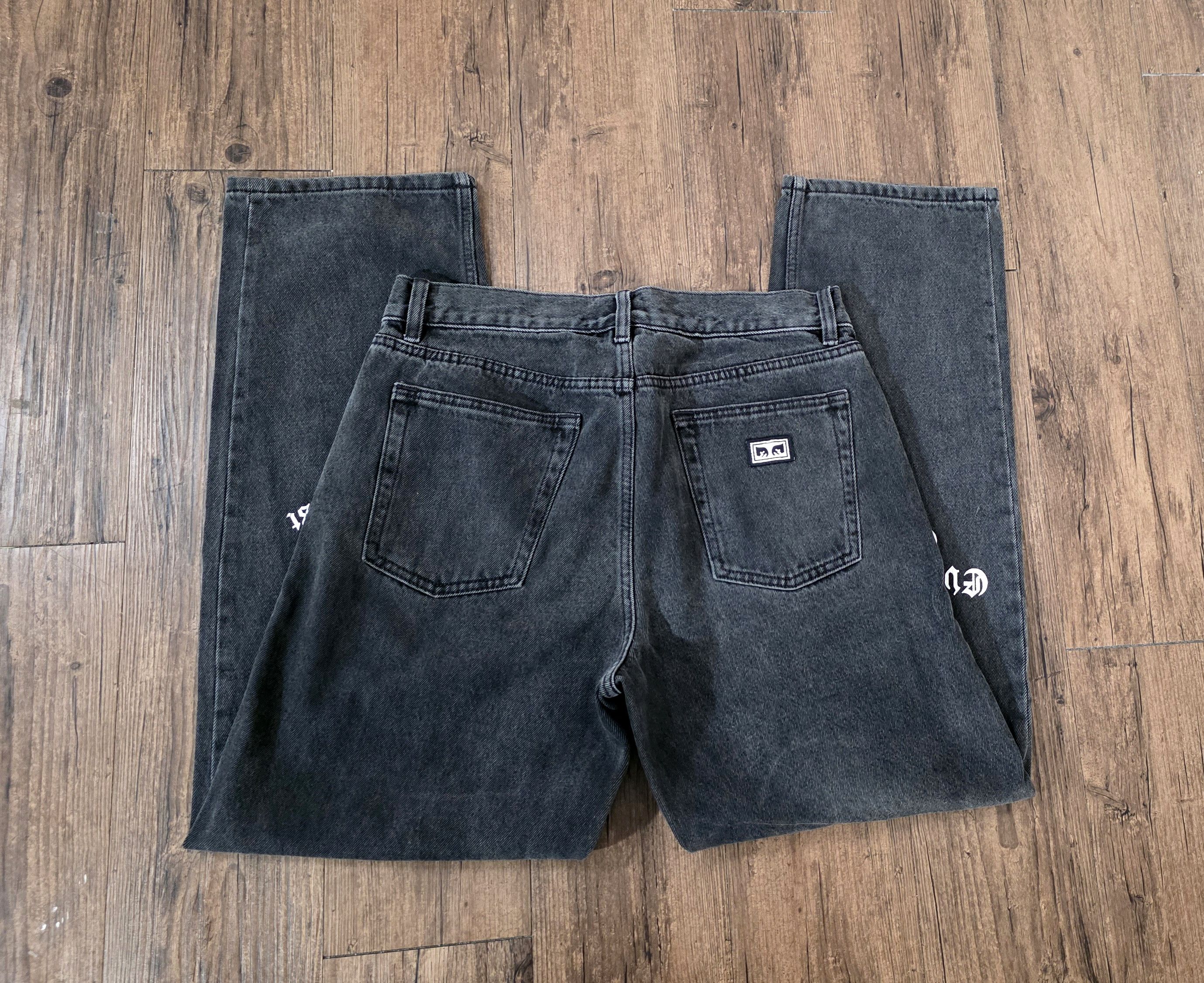 Obey Obey x Motörhead denim jeans test print black faded wash 29 Size US 29 - 5 Thumbnail