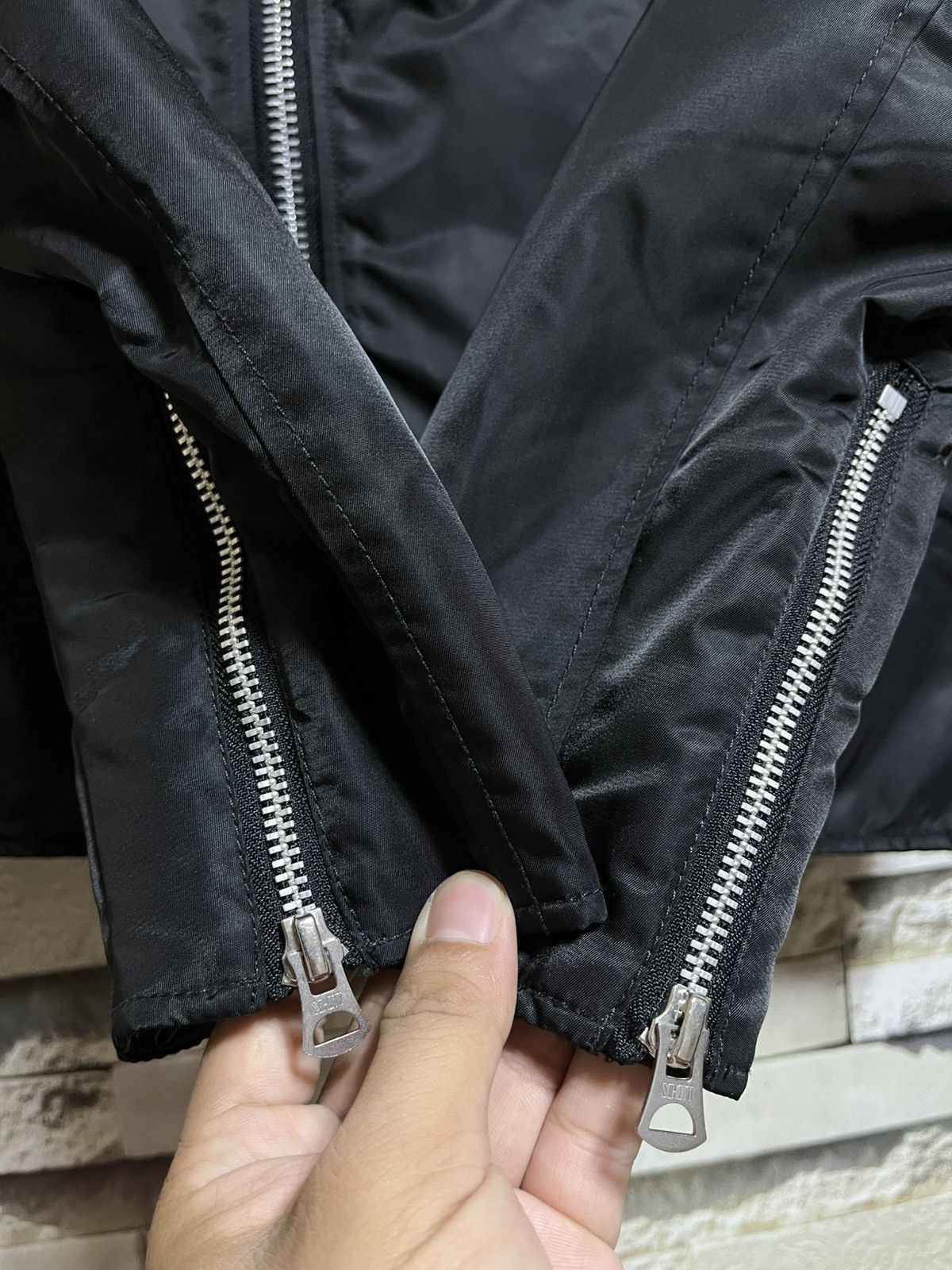 Schott × atmos SCHOTT X ATMOS NYLON DOUBLE RIDER BIKER JACKET PRIMALOFT Size US S / EU 44-46 / 1 - 3 Thumbnail