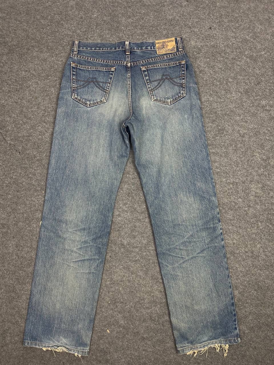 Kenzo vintage kenzo jeans nice design distressed denim Size US 33 - 2 Thumbnail