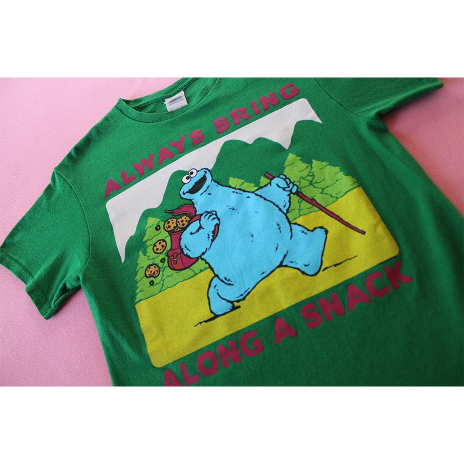 Vintage Y2K 2000's Green Sesame Street Cookie Monster Graphic Tee Size S / US 4 / IT 40 - 5 Thumbnail