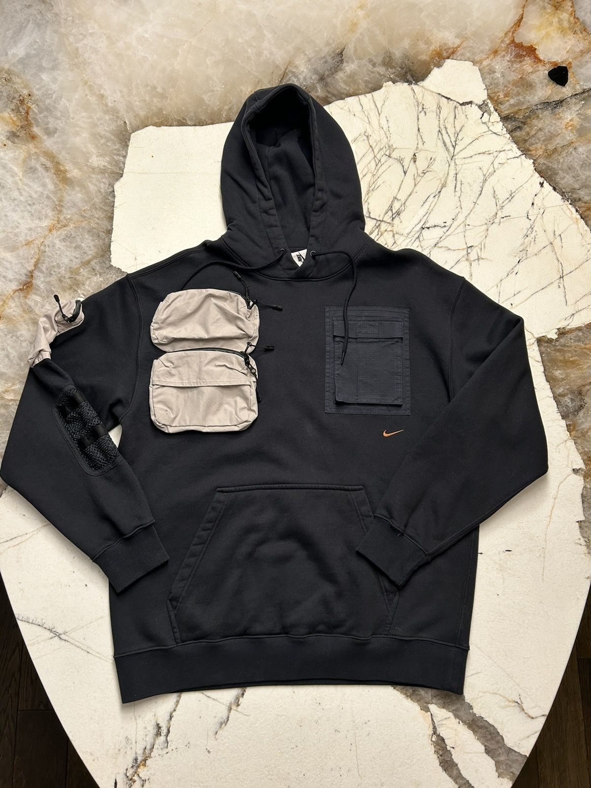 Pre-owned Nike X Travis Scott Nike X Cactus Jack - Utilitary Hoodie In Black