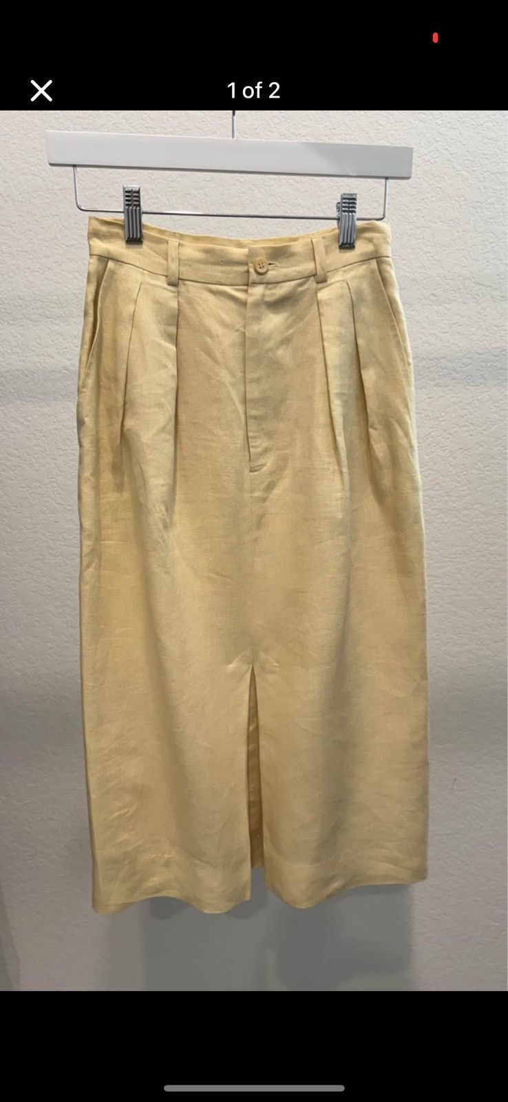 Ralph Lauren Butter yellow skirt Linen Size 27" / US 4 / IT 40 - 1 Thumbnail