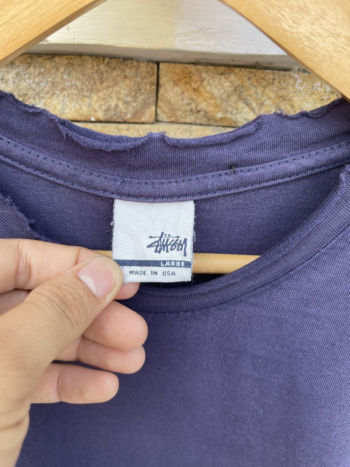 Stussy Vintage 90s Thrashed🔥STUSSY USA🔥Big Logo Sun Faded Tshirt Size US L / EU 52-54 / 3 - 9 Thumbnail