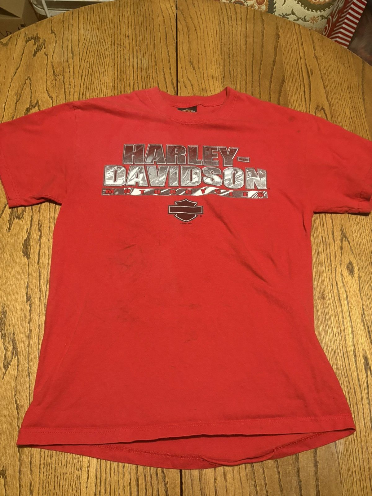 Harley Davidson 2004 Red Harley Davidson Tee M Size US M / EU 48-50 / 2 - 1 Thumbnail