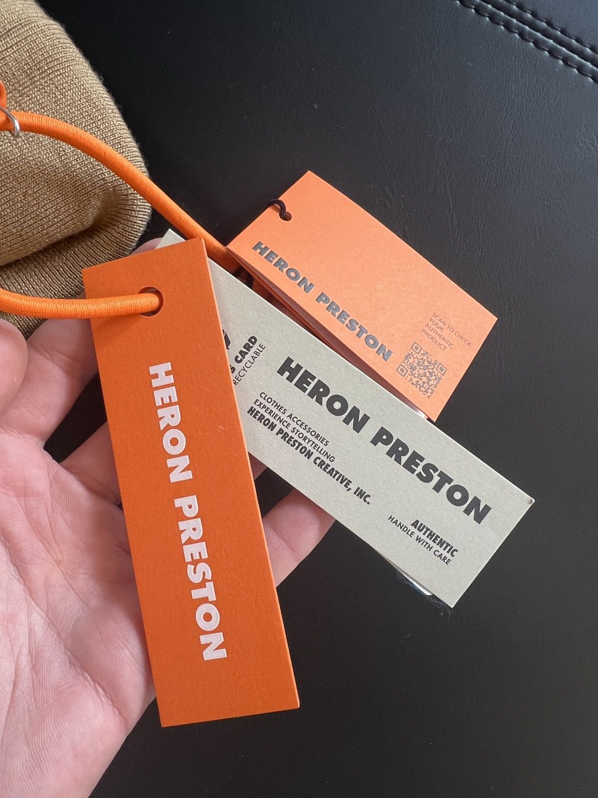 Heron Preston Heron Preston CTNMB Beanie Tan Size ONE SIZE - 5 Thumbnail