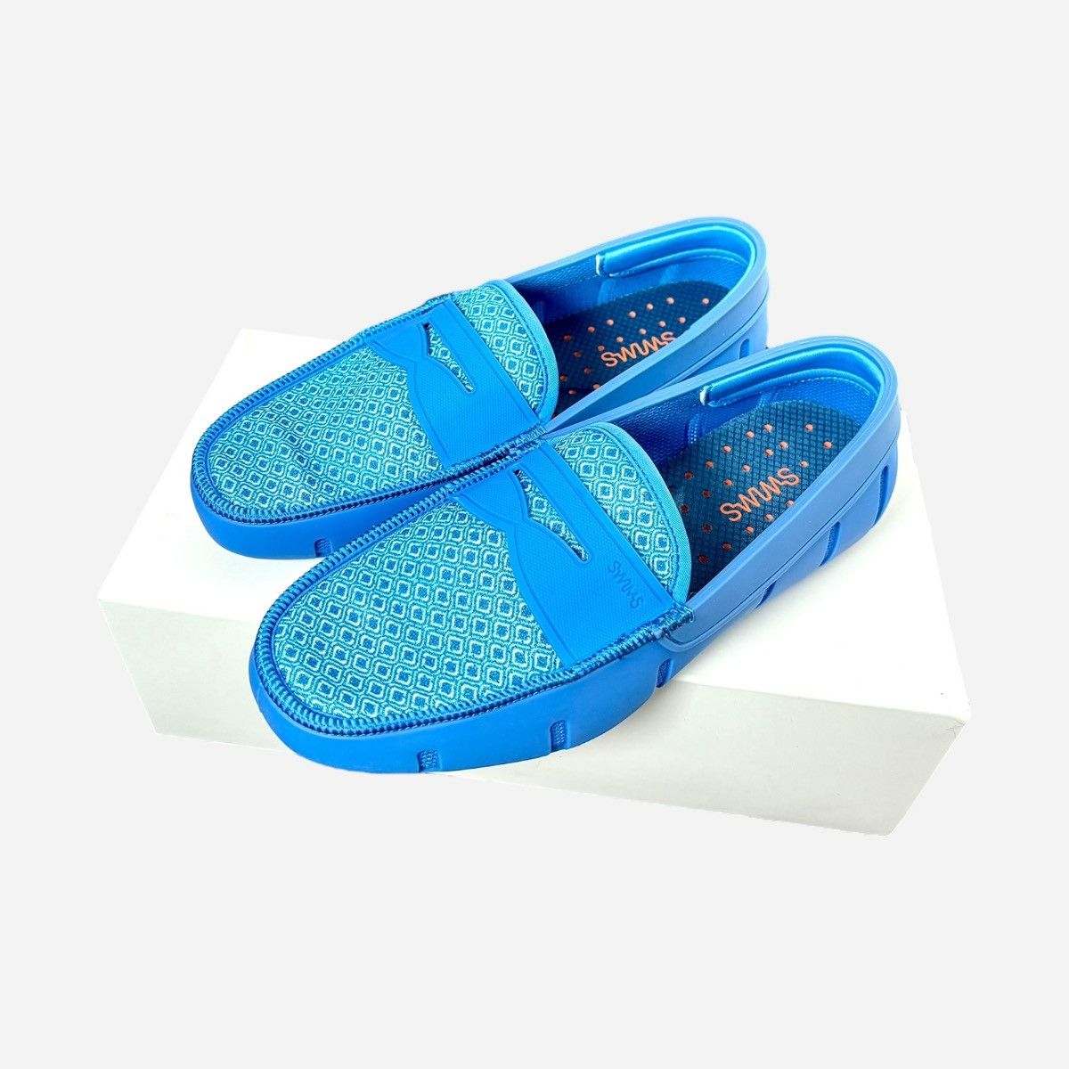 Swims Swims Unisex Wide Blue Rubber Penny Loafers Women’s sz 9 / M Size US 9 / IT 39 - 3 Thumbnail