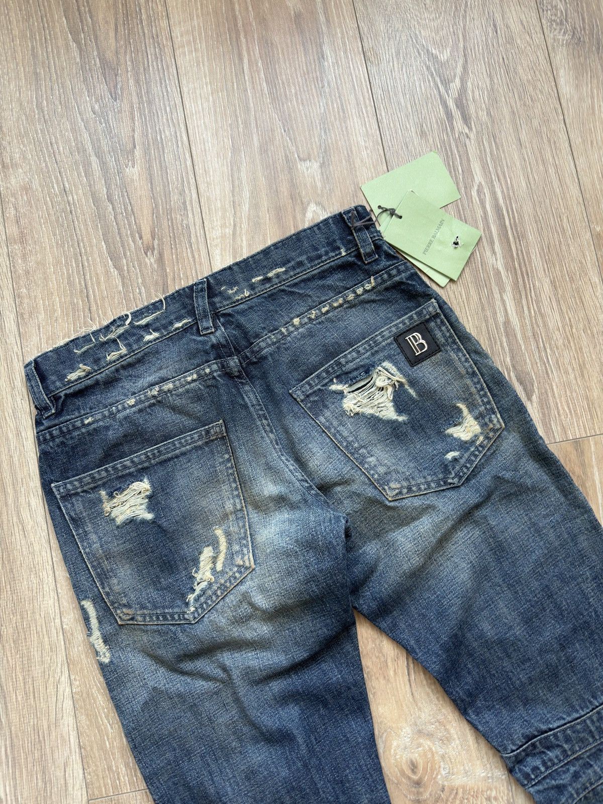 Pierre Balmain Pierre Balmain Distressed Biker Jeans Size US 26 / EU 42 - 5 Thumbnail