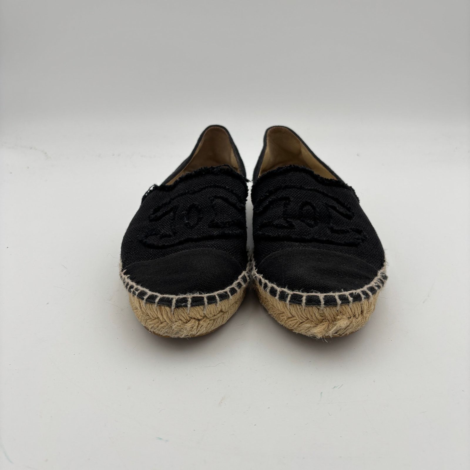 Chanel Chanel CC Logo Canvas Black Cap Toe Espadrilles Women's 40 Size US 10 / IT 40 - 2 Thumbnail