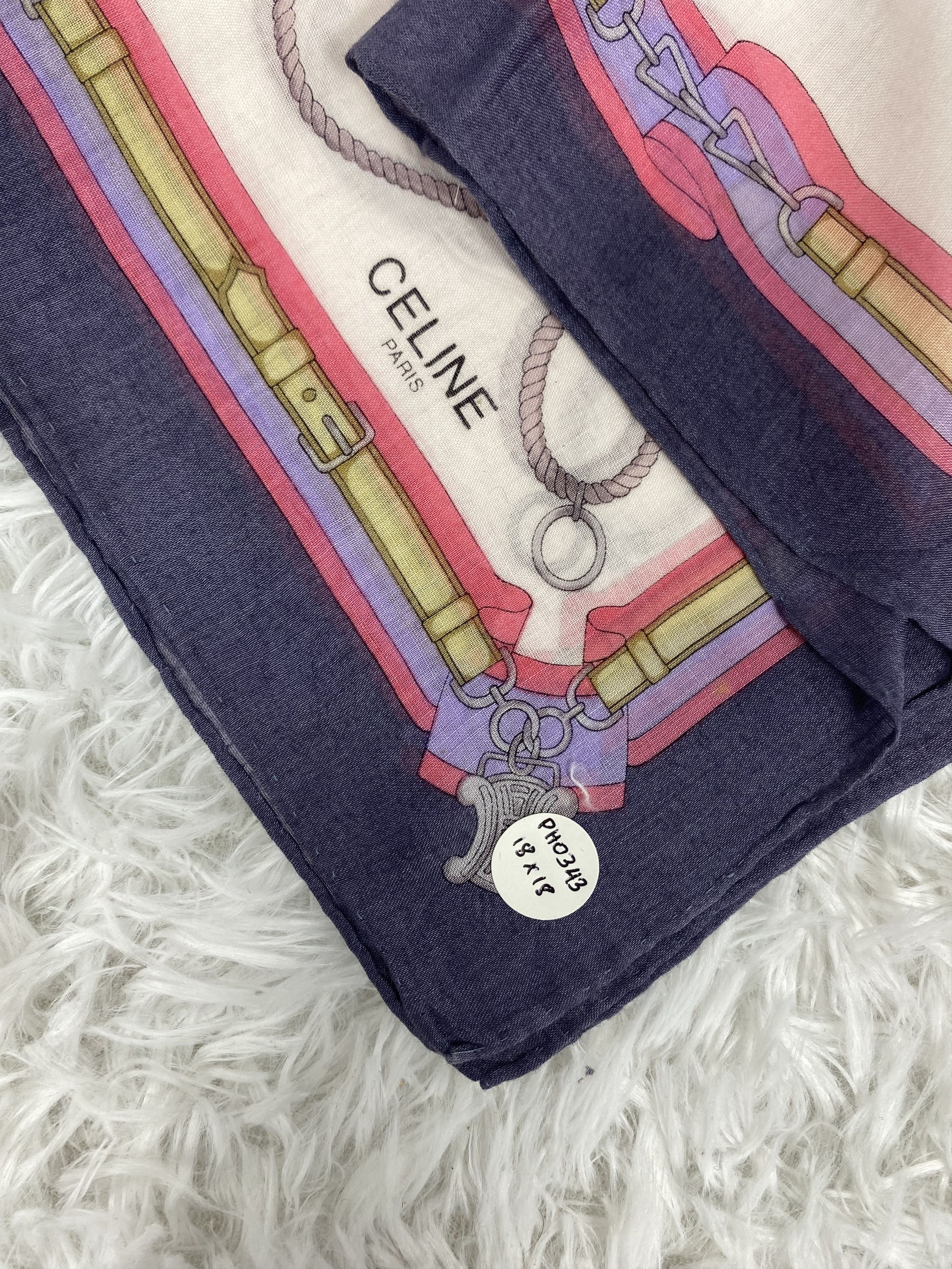 Celine Vintage Celine Handkerchief Neckerchief Ph0343 Size ONE SIZE - 3 Thumbnail