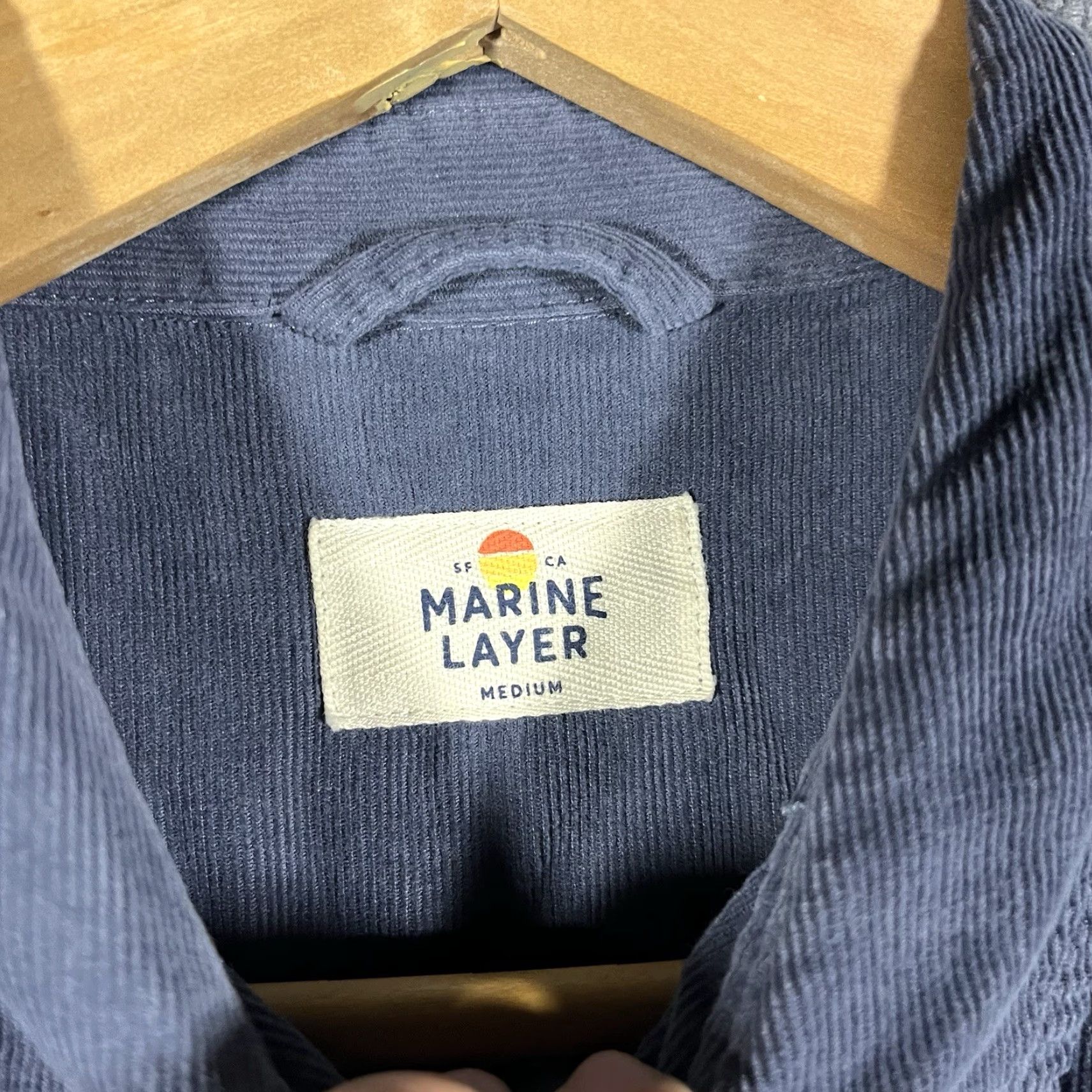Marine Layer Marine Layer Shirt Men M Blue Corduroy Pearlsnap Pocket Button-Up Shirt Size US M / EU 48-50 / 2 - 2 Thumbnail