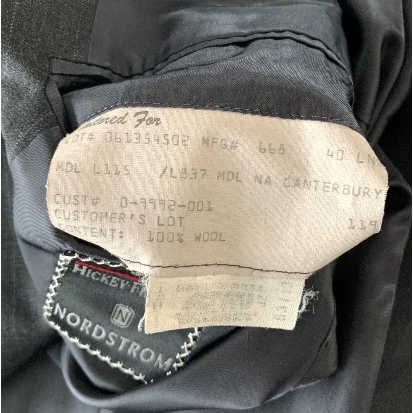 Vintage Hickey Freeman Blazer Sport Coat Coat Men 40 L Gray Wool Pinstriped Single-Breasted 2-Button Four-Button 42 Chest Vintage No Unspecified Size 40R - 4 Thumbnail