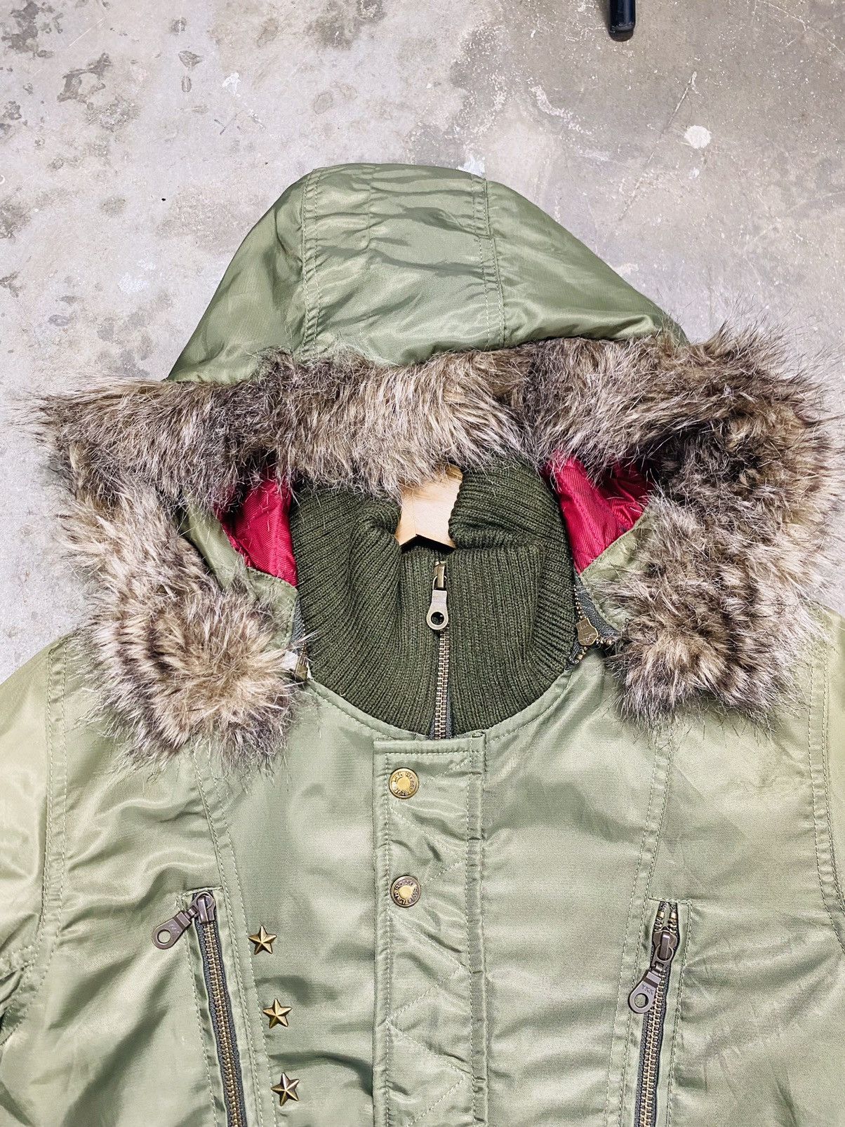 Japanese Brand A09 Rare-Rosso Style Lab Fur Hoodie Jacket Size M / US 6-8 / IT 42-44 - 10 Thumbnail