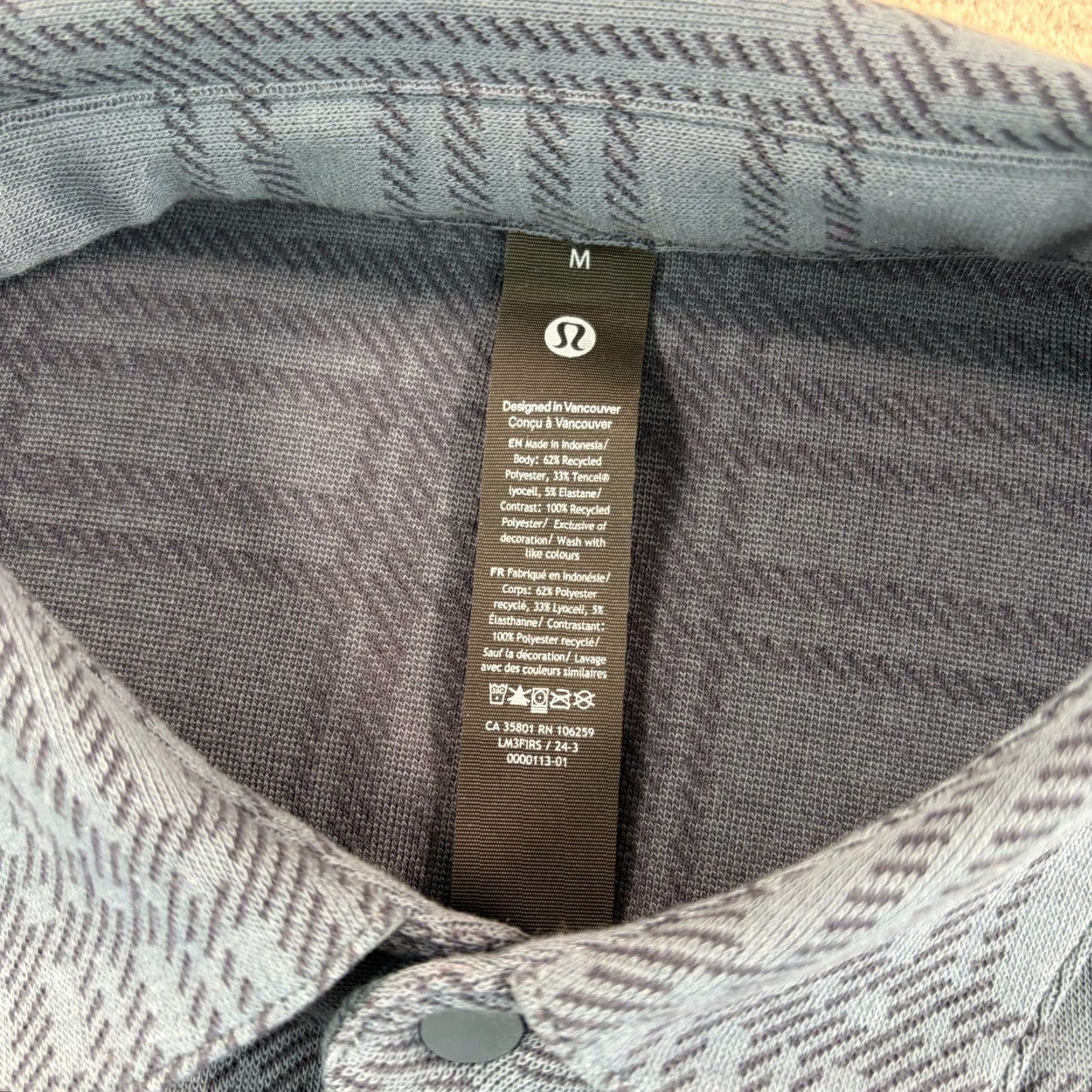 Lululemon LULULEMON Soft Flannel Knit Overshirt Grey Plaid Button-Up Shirt Mens M XS? Size US M / EU 48-50 / 2 - 3 Thumbnail