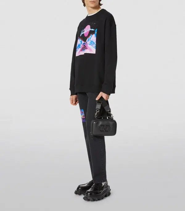 Valentino o1y0525 Logo Sweatshirt in Black Size US S / EU 44-46 / 1 - 5 Thumbnail