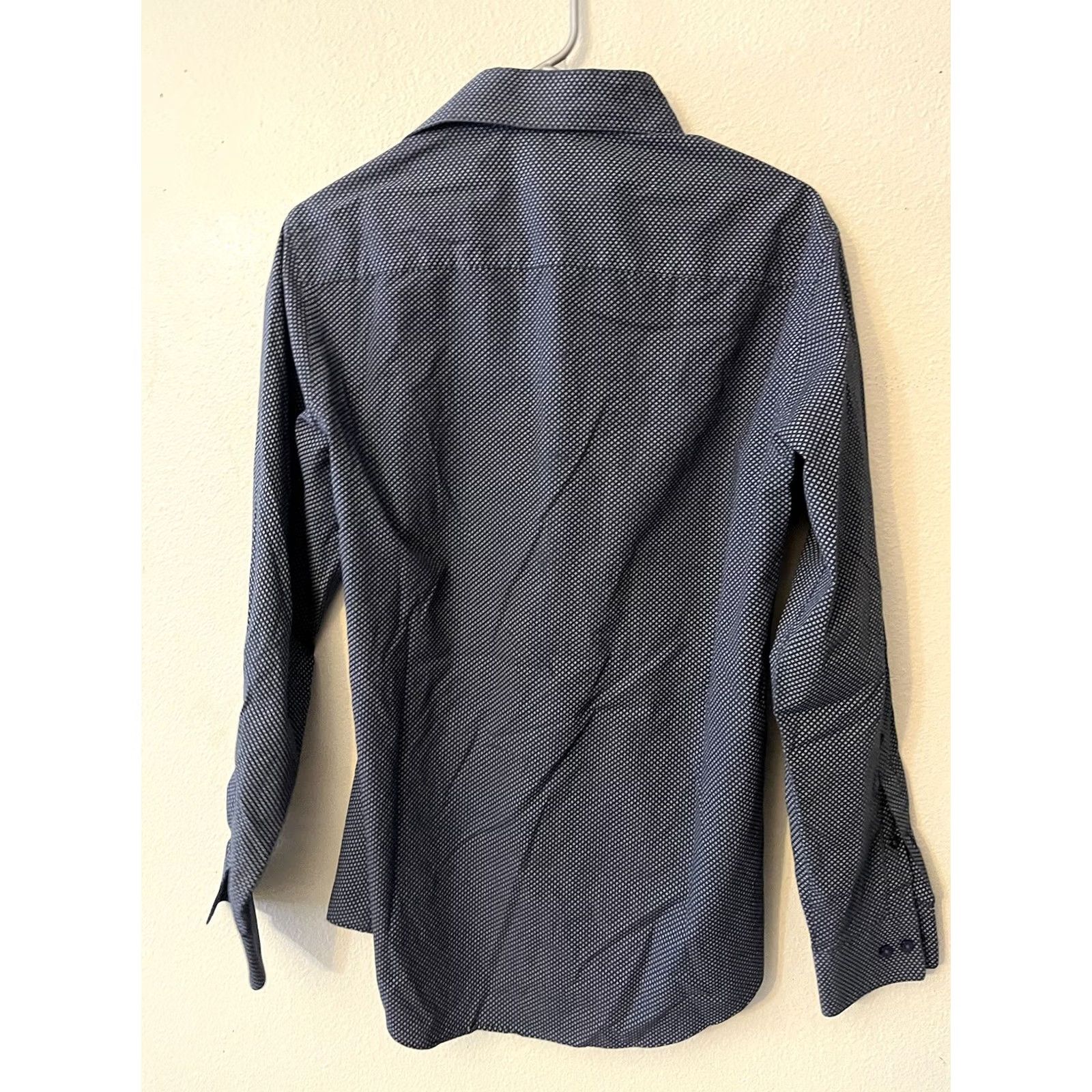 Van Heusen Van Heusenstudio Button Down Shirt - Slim Fit - Blue Long Sleeve Mens - Vintage-No Size US S / EU 44-46 / 1 - 4 Thumbnail