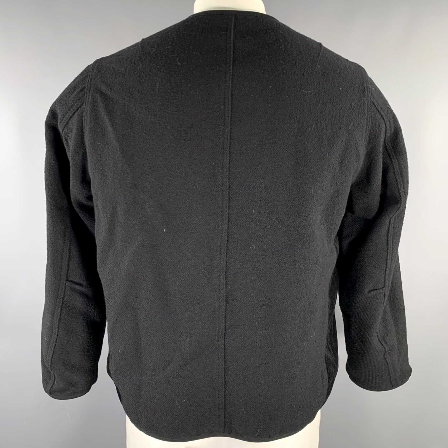 Visvim VISVIM Size L Black Textured Wool Linen Reversible Jacket Mens Jacket Size US L / EU 52-54 / 3 - 4 Thumbnail