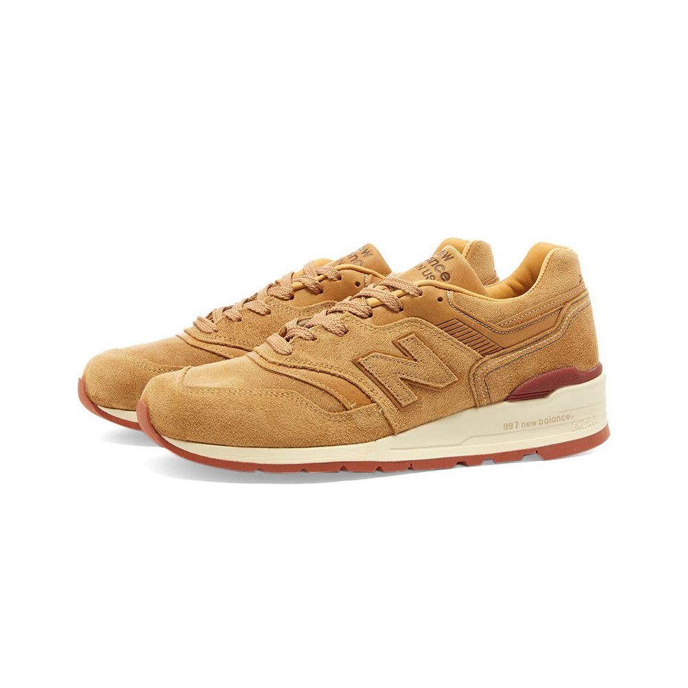 image of New Balance x Red Wing 997 Made In Usa Leather Sneakers in Brown, Men's (Size 10)