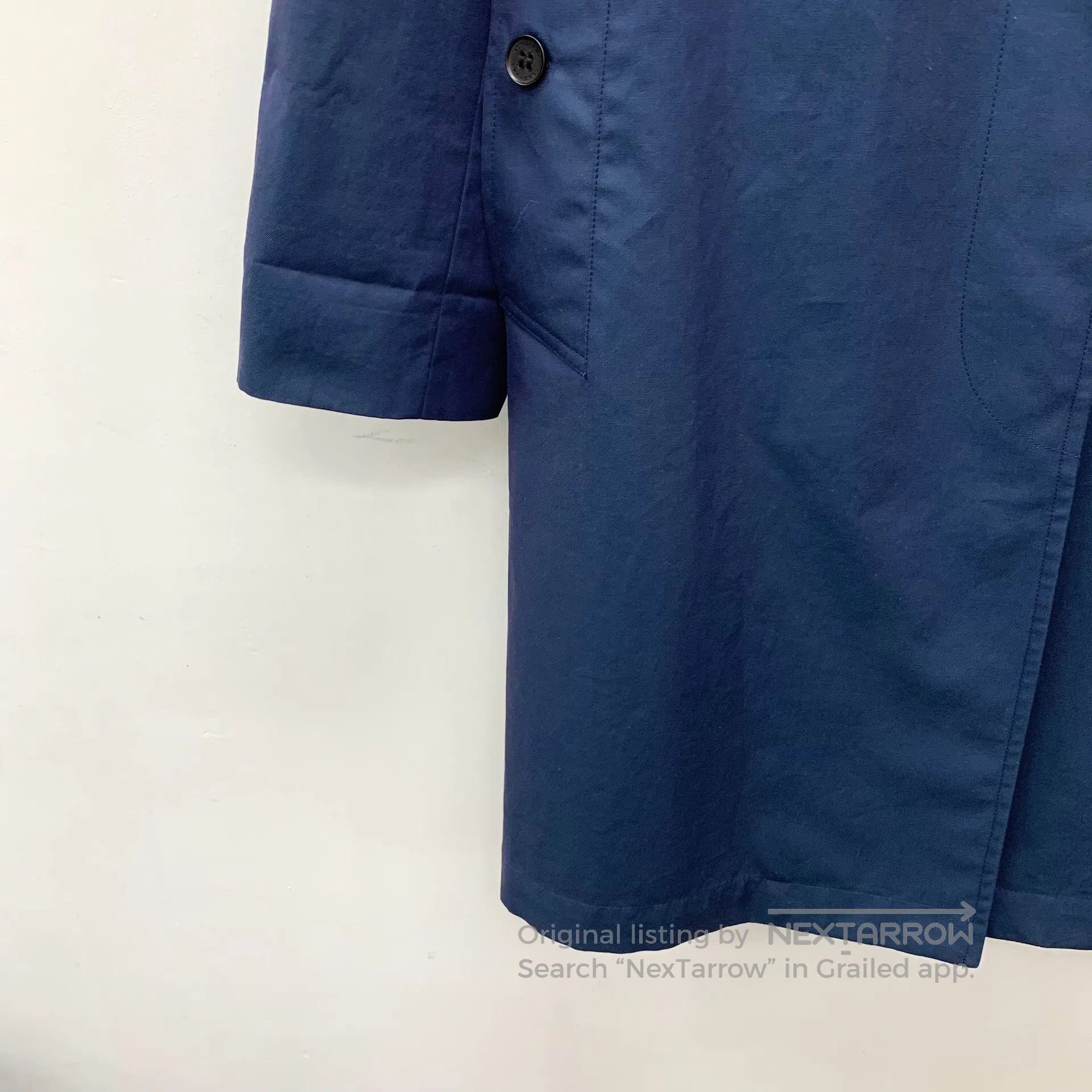 Burberry Burberry Dark Blue Cotton Collar Long Sleeve Windbreaker J Size XXS / US 00 / IT 34 - 4 Thumbnail