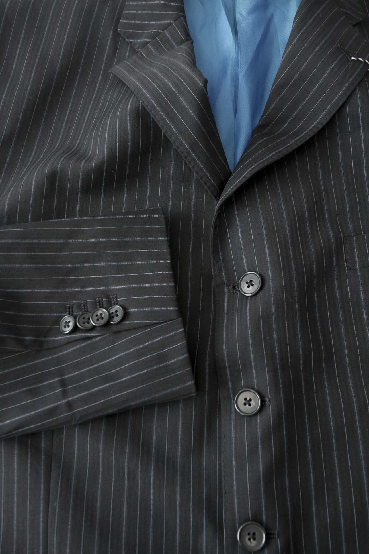 Sean John New Sean John Jacket Wool Size 44R Dark Gray Stripe Size 44R - 6 Thumbnail