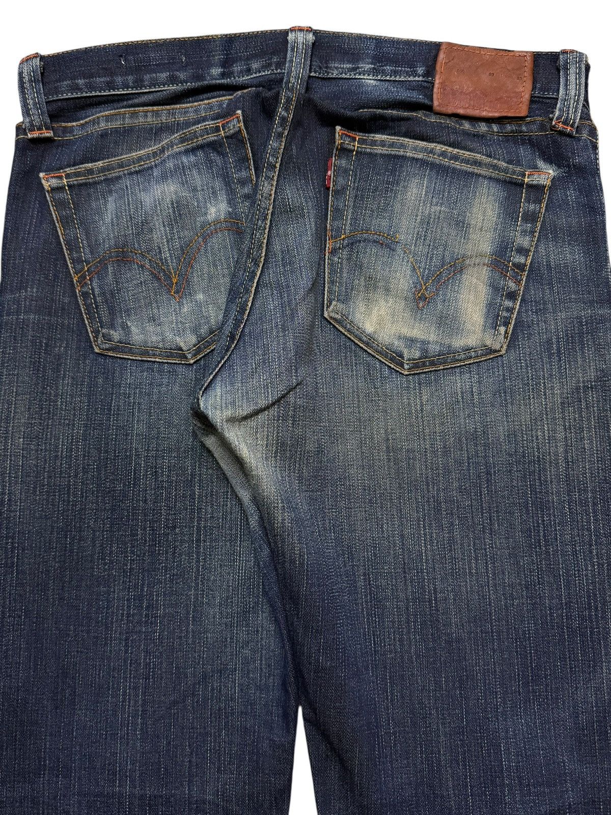 Levi's Vintage Y2K Levis 505 Blue Faded Wash Whisker Straight Loose Size US 33 - 5 Thumbnail