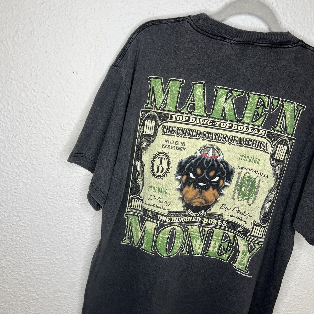 Top Dawg Entertainment Top Dawg Vintage Tshirt Tee Make’n Money 1995 Dollar Rare Size US XL / EU 56 / 4 - 2 Thumbnail