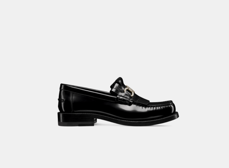 Dior o1w1db11225 KDB962 Emblem Loafers in Black Size US 8 / IT 38 - 1 Thumbnail