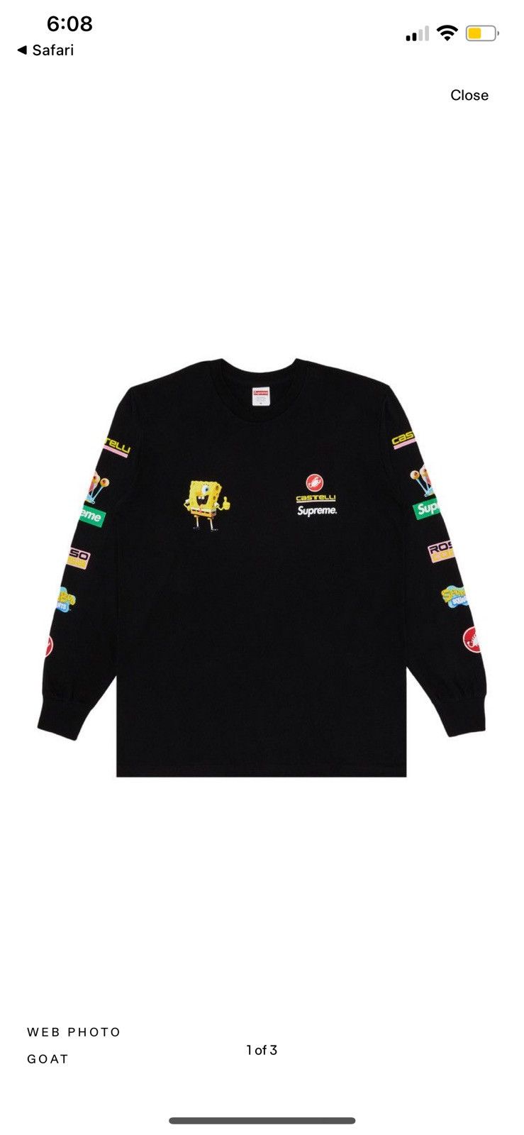 Supreme Spongebob x Castelli Racing L/S tee | Grailed