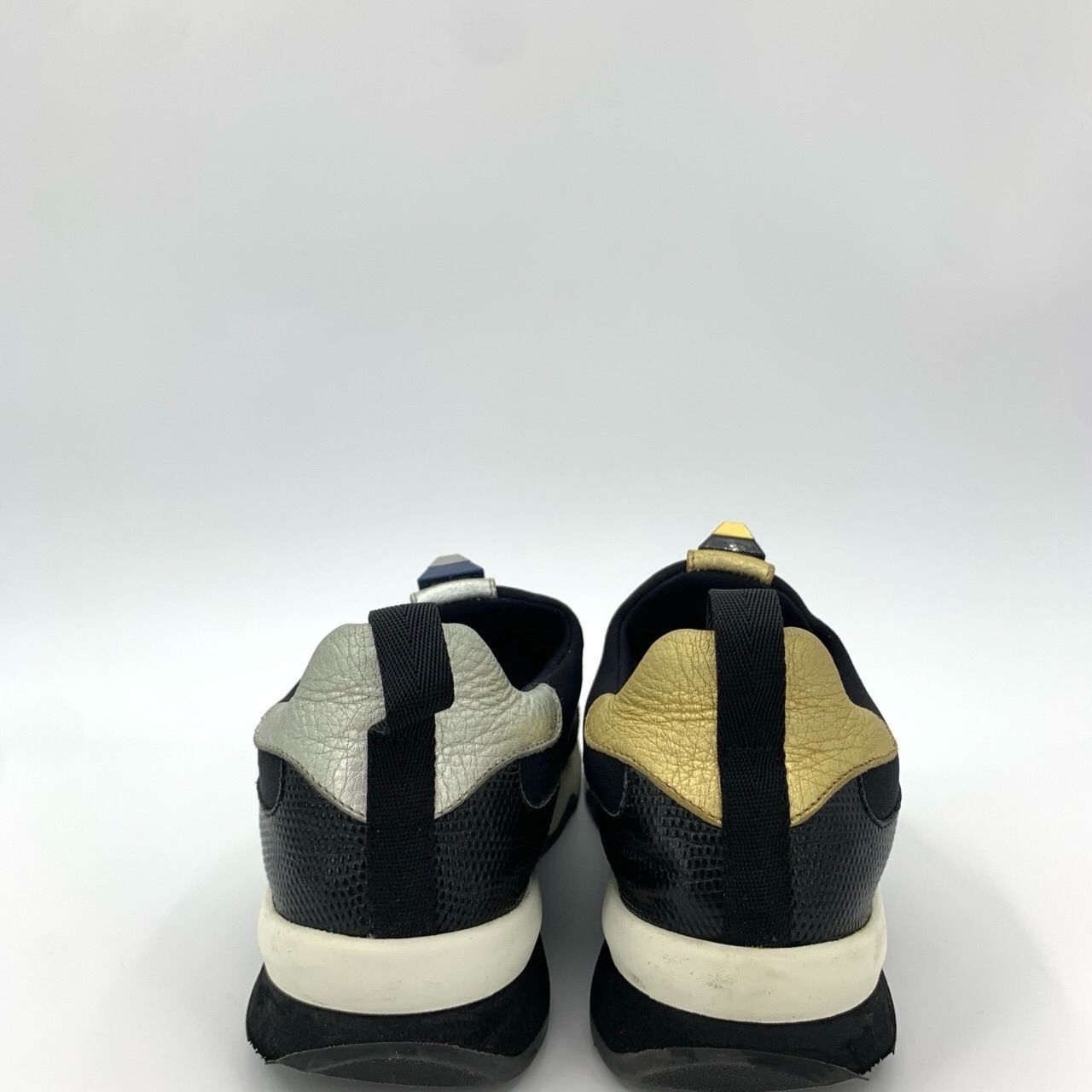 Fendi Fendi Canvas and Leather Contrast Rivet Black Sneakers, Size Size US 5 / EU 37 - 7 Thumbnail
