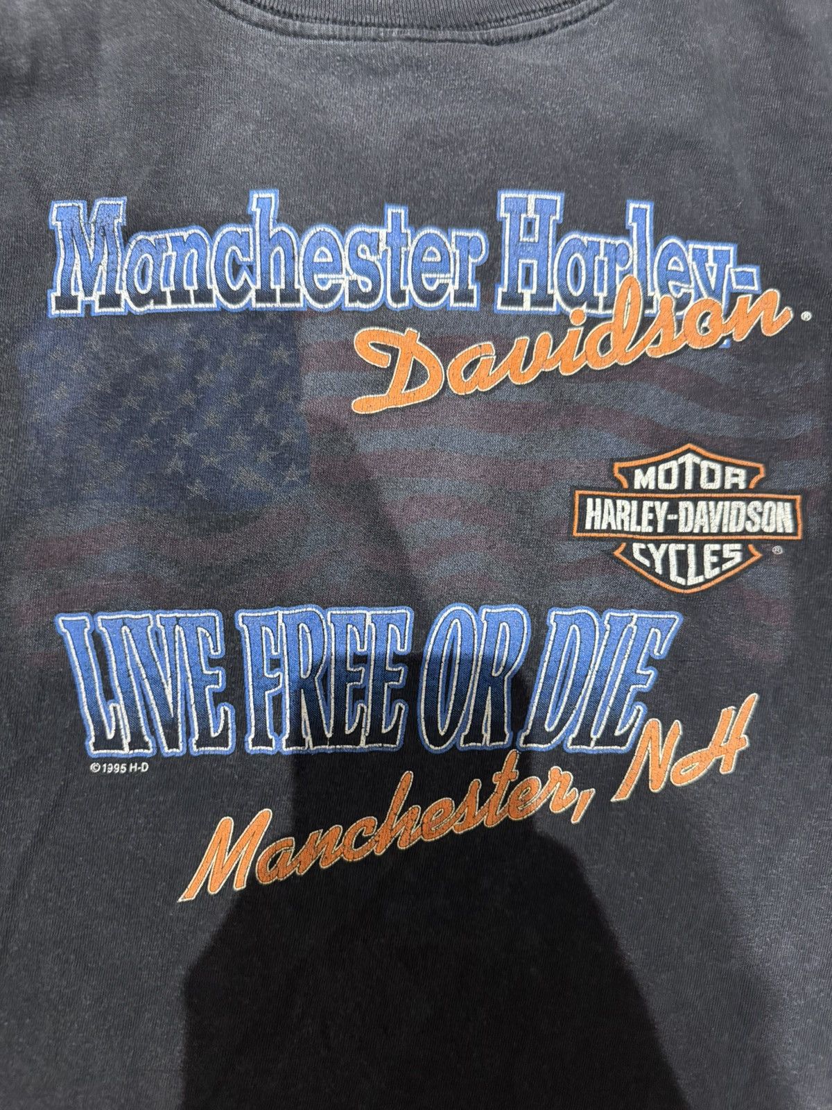 Harley Davidson × Vintage Vintage Black Harley Davidson Manchester Shirt Size US L / EU 52-54 / 3 - 7 Thumbnail