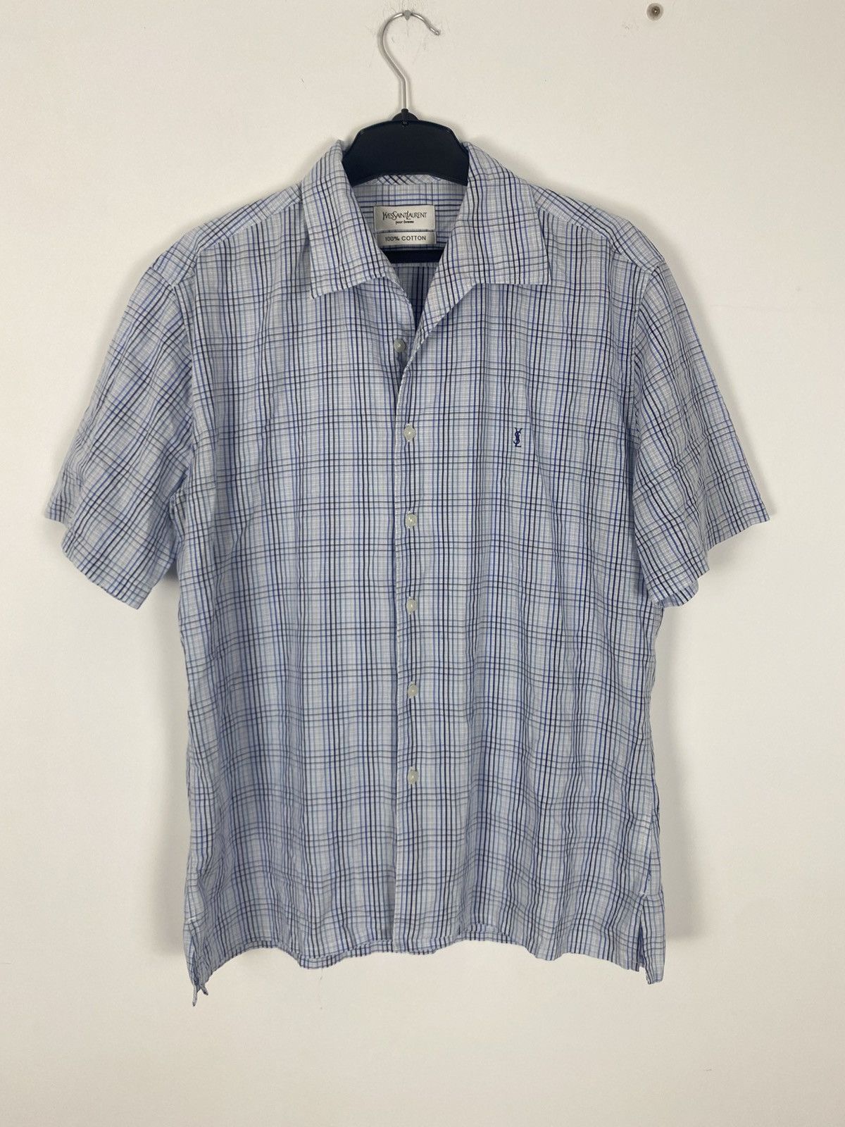 Yves Saint Laurent YSL Yves Saint Laurent Pour Homme Short Sleeve Shirt L Size US L / EU 52-54 / 3 - 1 Thumbnail