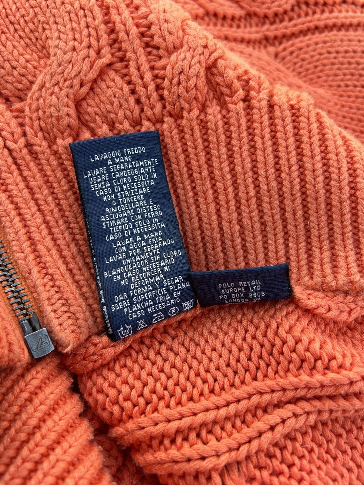 Polo Ralph Lauren Vintage Polo By Ralph Lauren Cable Knit Zippered Sweater Size M / US 6-8 / IT 42-44 - 11 Thumbnail
