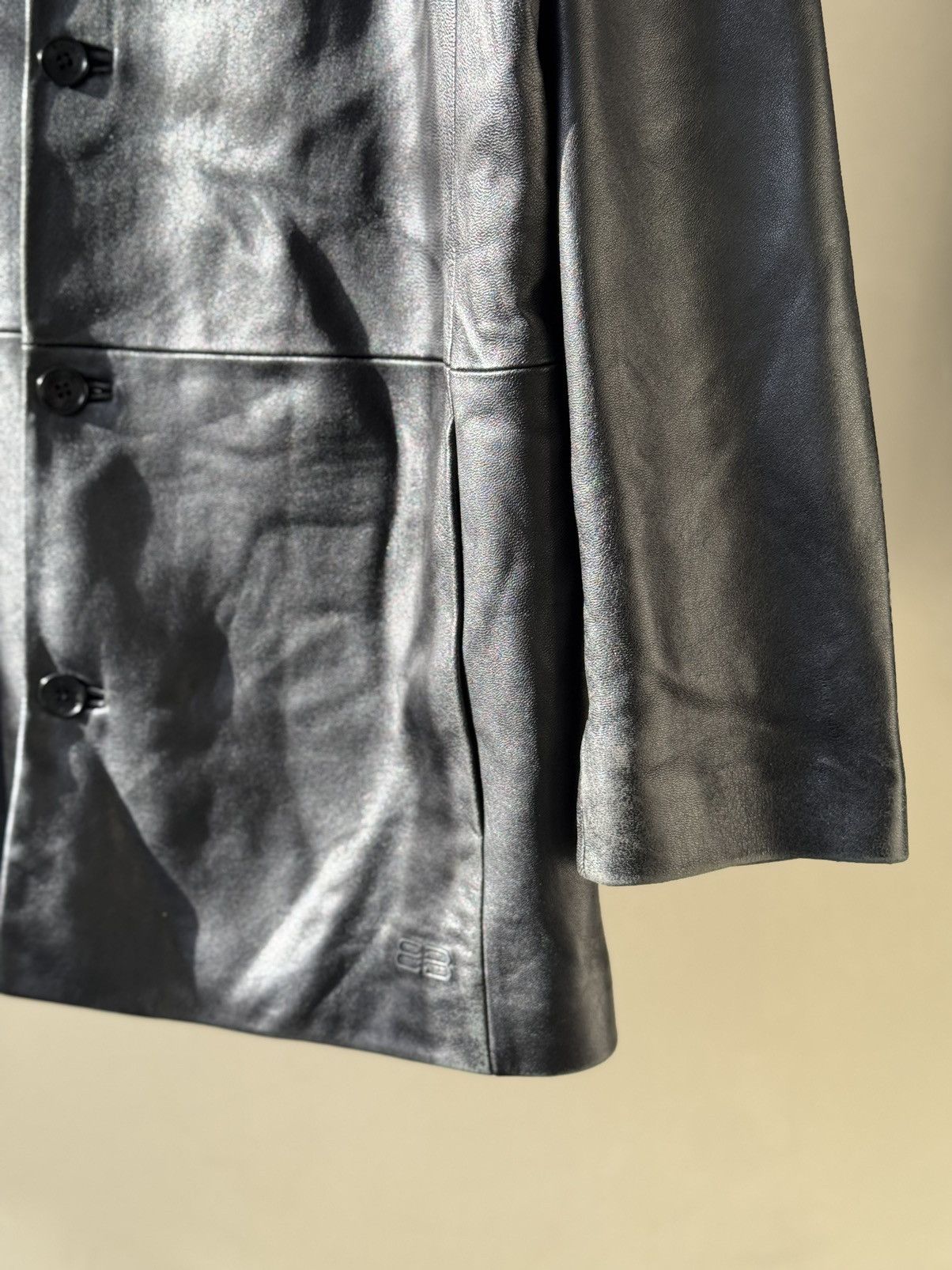 Balenciaga Balenciaga Nicolas Ghesquière Button Up Leather Jacket Size US L / EU 52-54 / 3 - 6 Thumbnail